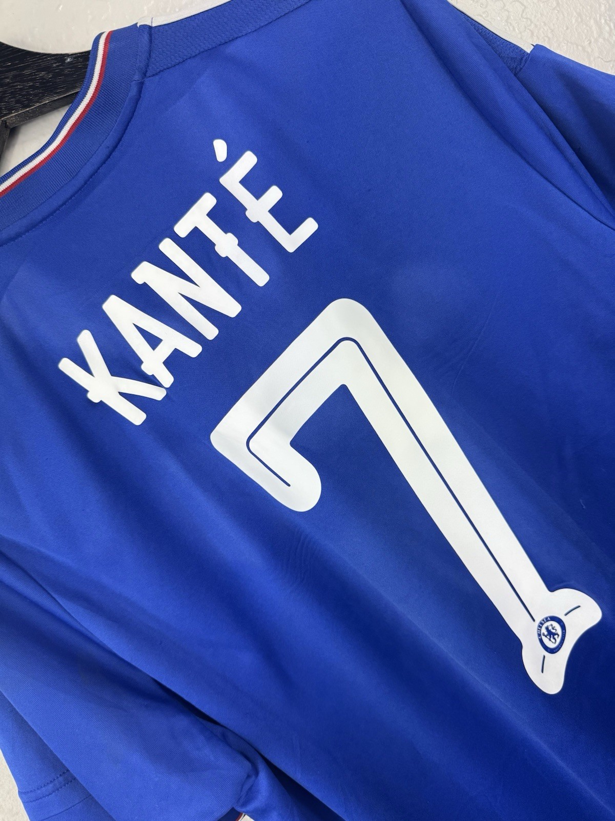 Kante #7 Chelsea FC 2015 2016 Football Club adidas Blue Soccer Jersey L