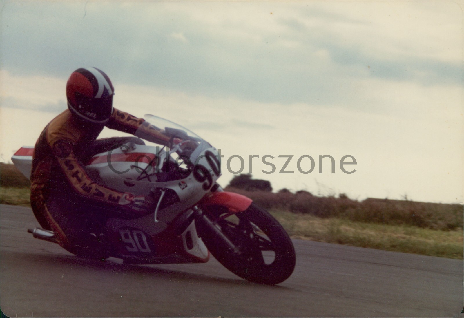 1980’s Racing Motorcycle Circuit Racing Bike & Rider Photograph 5×3.5 inches p16