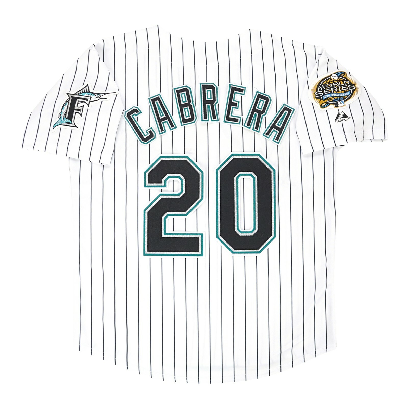 Miguel Cabrera 2003 Florida Marlins World Series Men’s Home White Jersey (S-3XL)