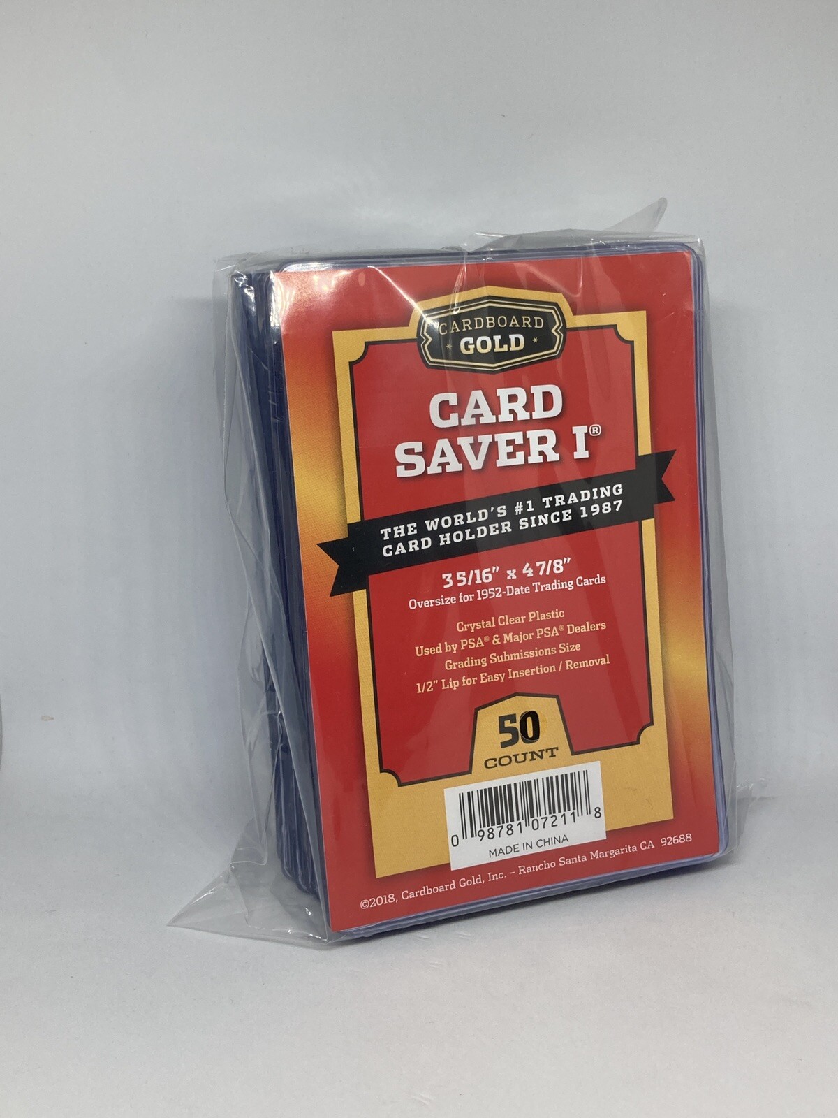 100 Card Saver 1 Semi Rigid Holders Cardboard Gold 100 Total Semi Rigid