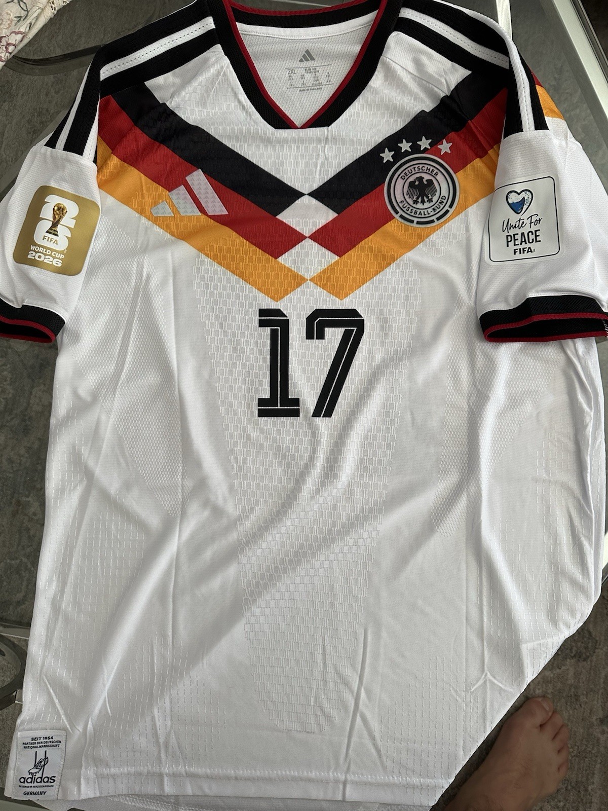 FLORIAN WIRTZ 2026 GERMANY WORLD CUP HOME SIZE XXL FITS LIKE XL