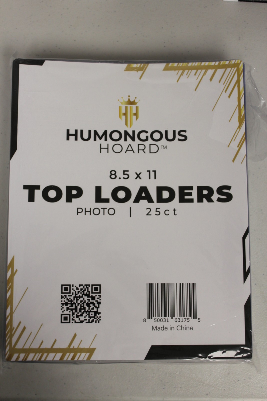(125) 8.5 x 11 Humongous Hoard Photo & Document Top Loader Pack