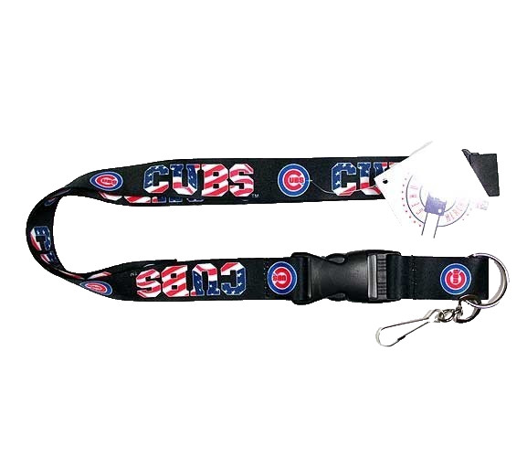Celebrate USA 250 Years w/Chicago Cubs Lanyard Keychain USA Stars & Stripes MLB