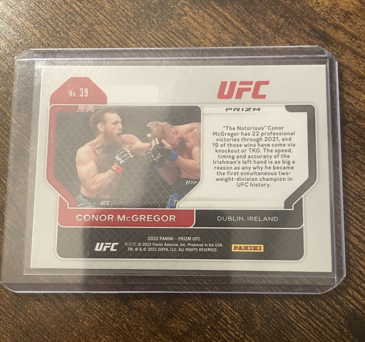 2022 Panini Prizm UFC – Conor McGregor #39 Silver Prizm