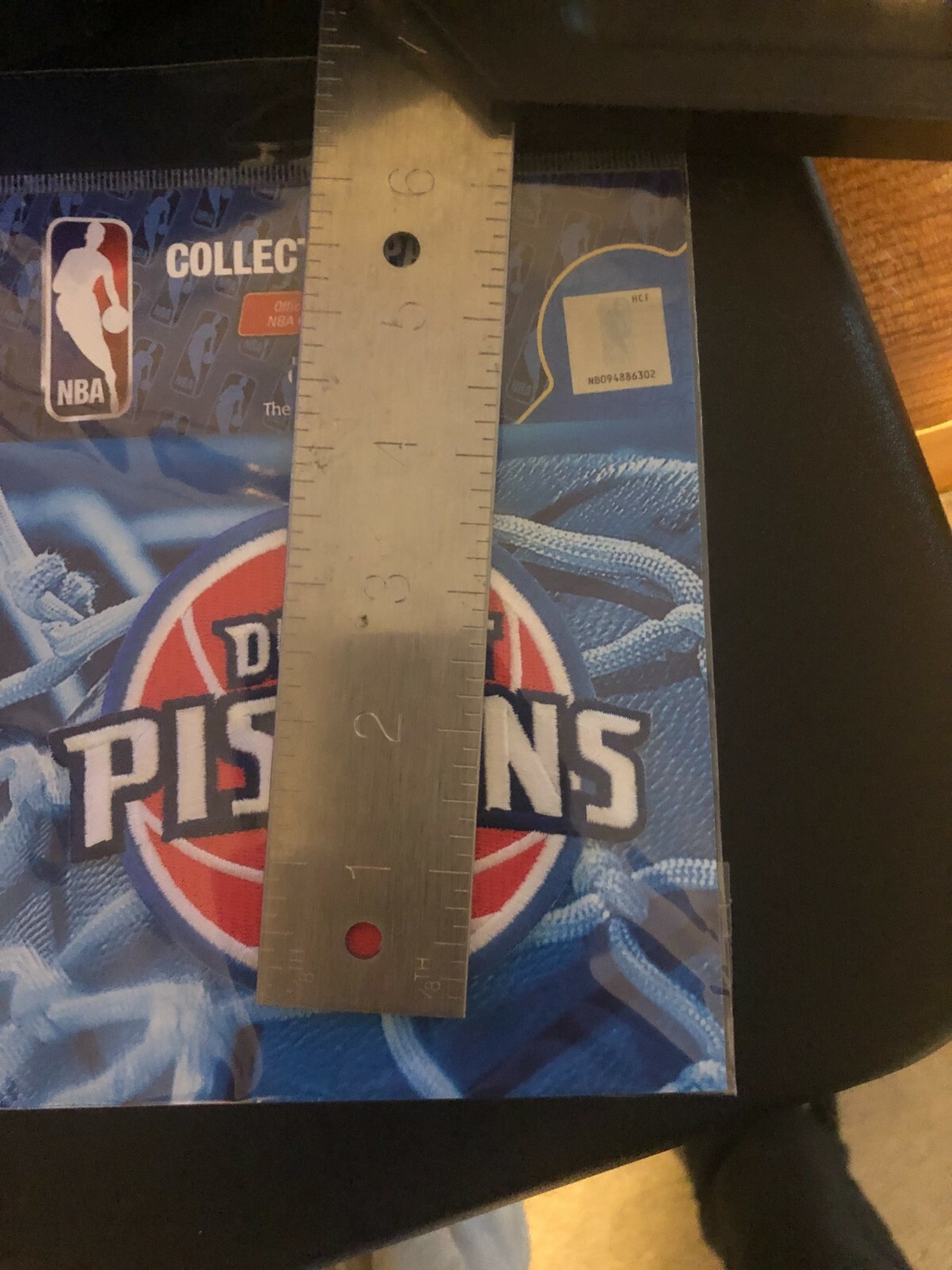 Detroit Pistons The Emblem Source Embroidered Logo 4 3/8″ Patch Basketball