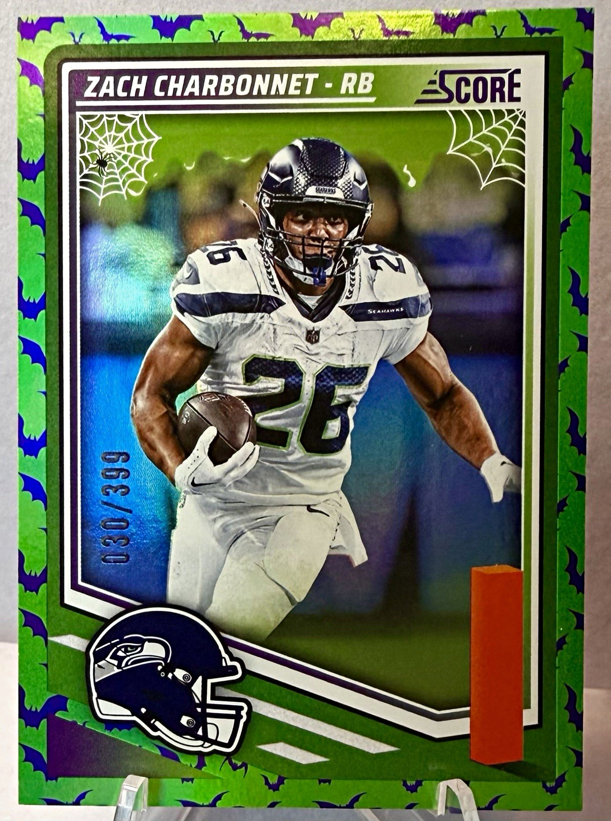 2025 Panini Score Zach Charbonnet Score-A-Treat Bats Holo /399 #247 Seahawks