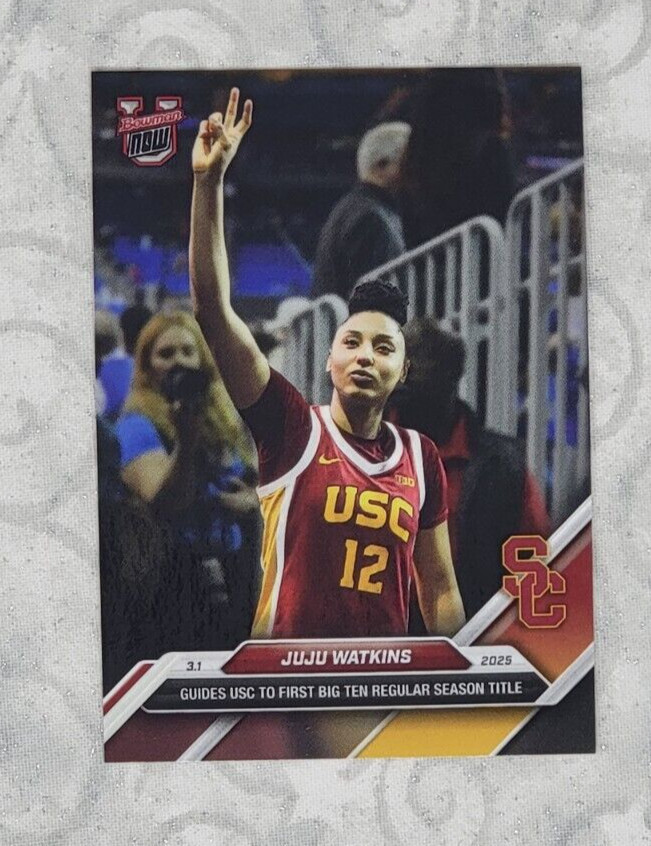 2024-25 Topps NOW Bowman U JuJu Watkins #78 USC Big Ten Regular Season Title