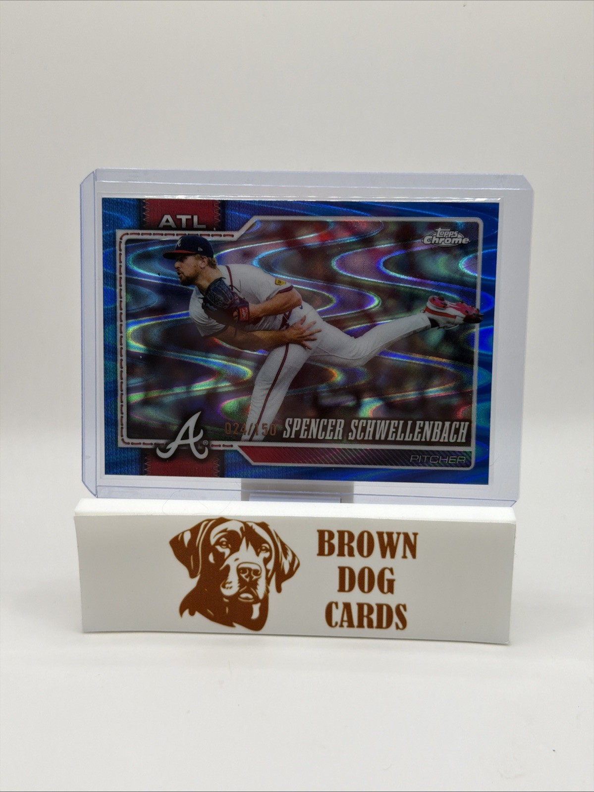 1026 Topps Chrome Spencer Schwellenbauch Blue Wave Refractor /150