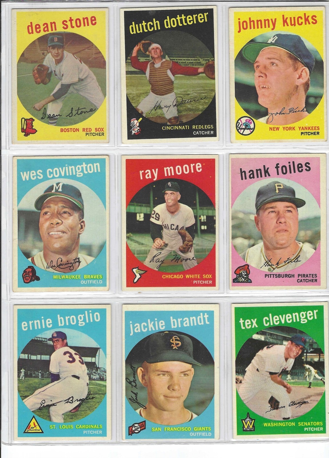 1959 TOPPS BASEBALL CARD SINGLES (205-323) $1.50+ w/ discount