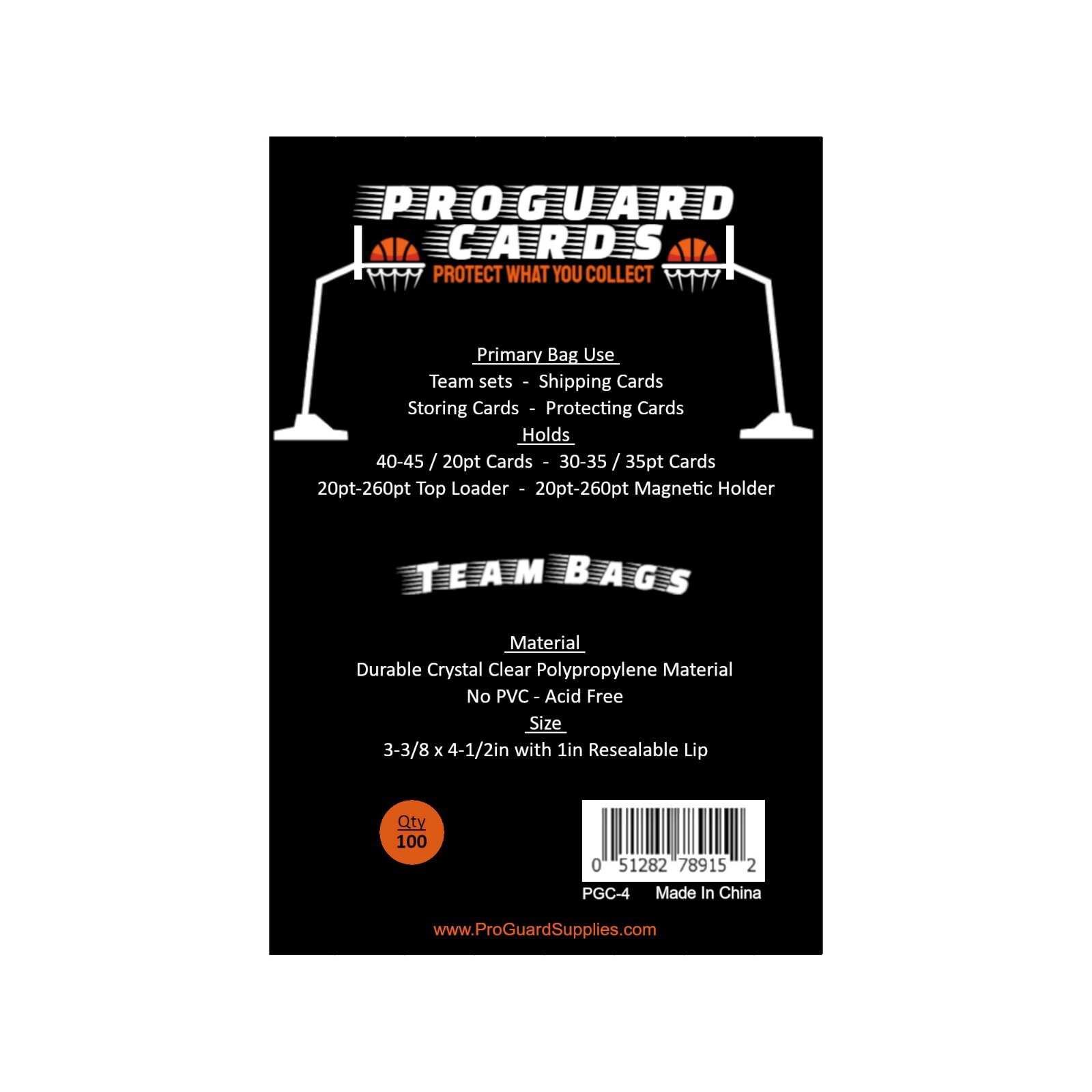 1000 Team Bags for Team Sets Top Loaders & Magnetic Mold Holders – 10pks