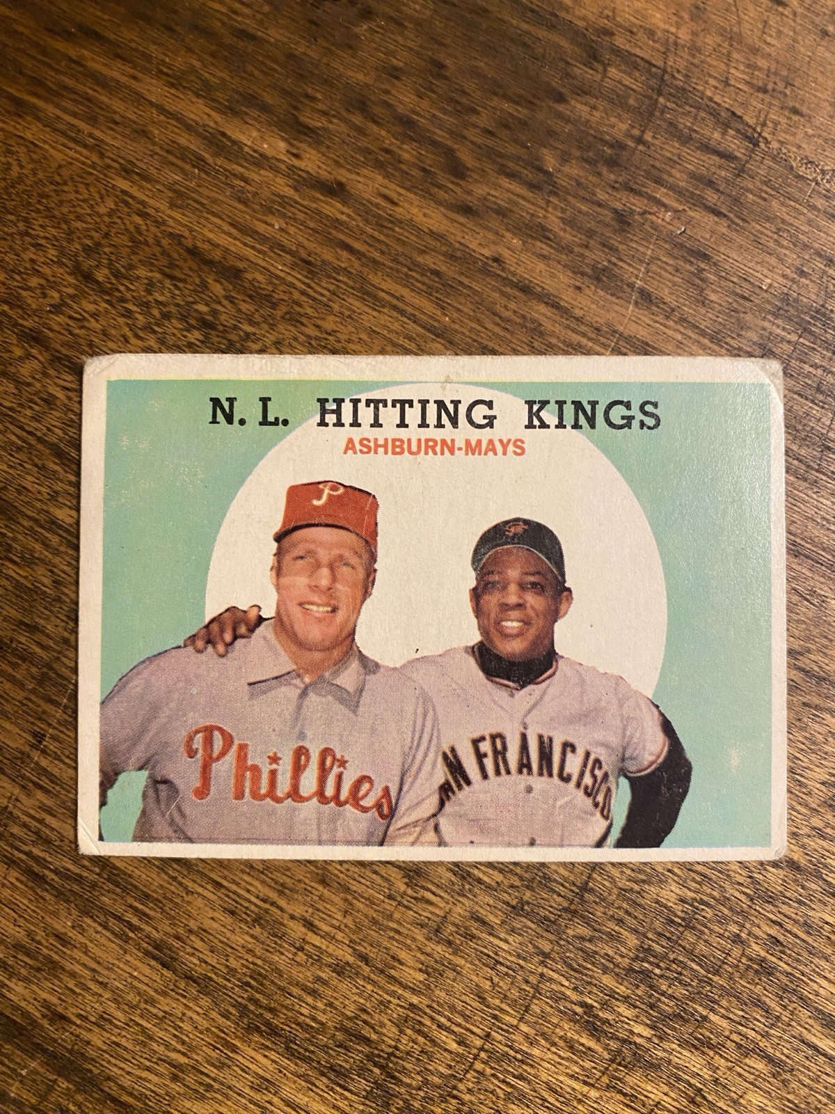 Topps 1959 N.L. Hitting Kings/Hitting Stars Ashburn Mays #317 Baseball Card