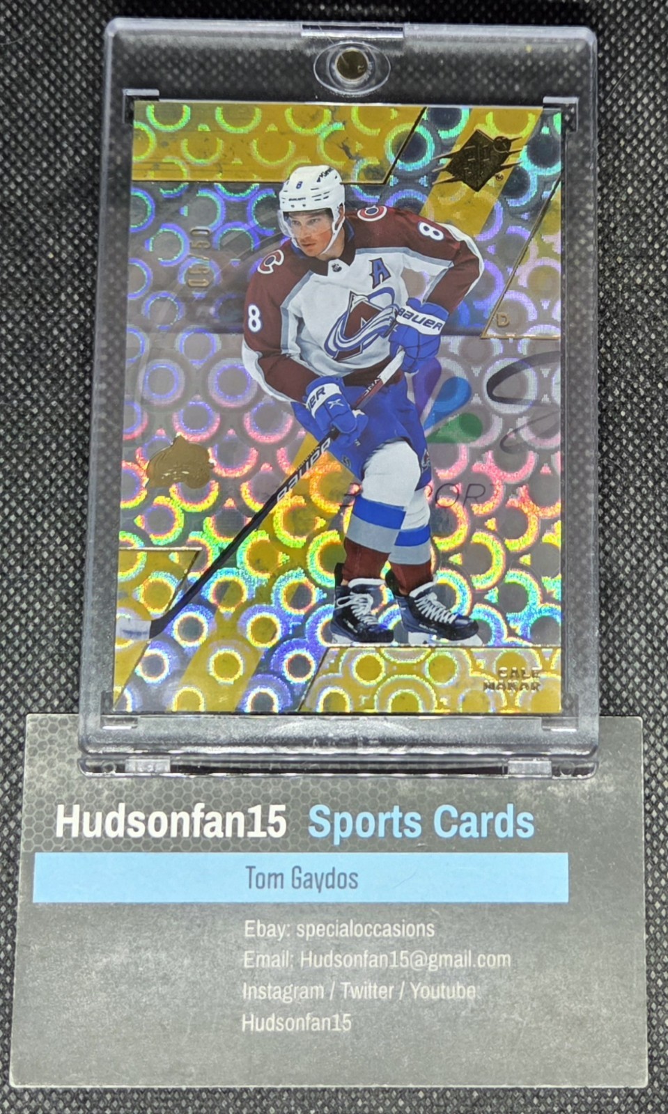 Cale Makar 2023-24 Upper Deck SPx #44 Grand Finale 5/50 Gold Colorado Avalanche