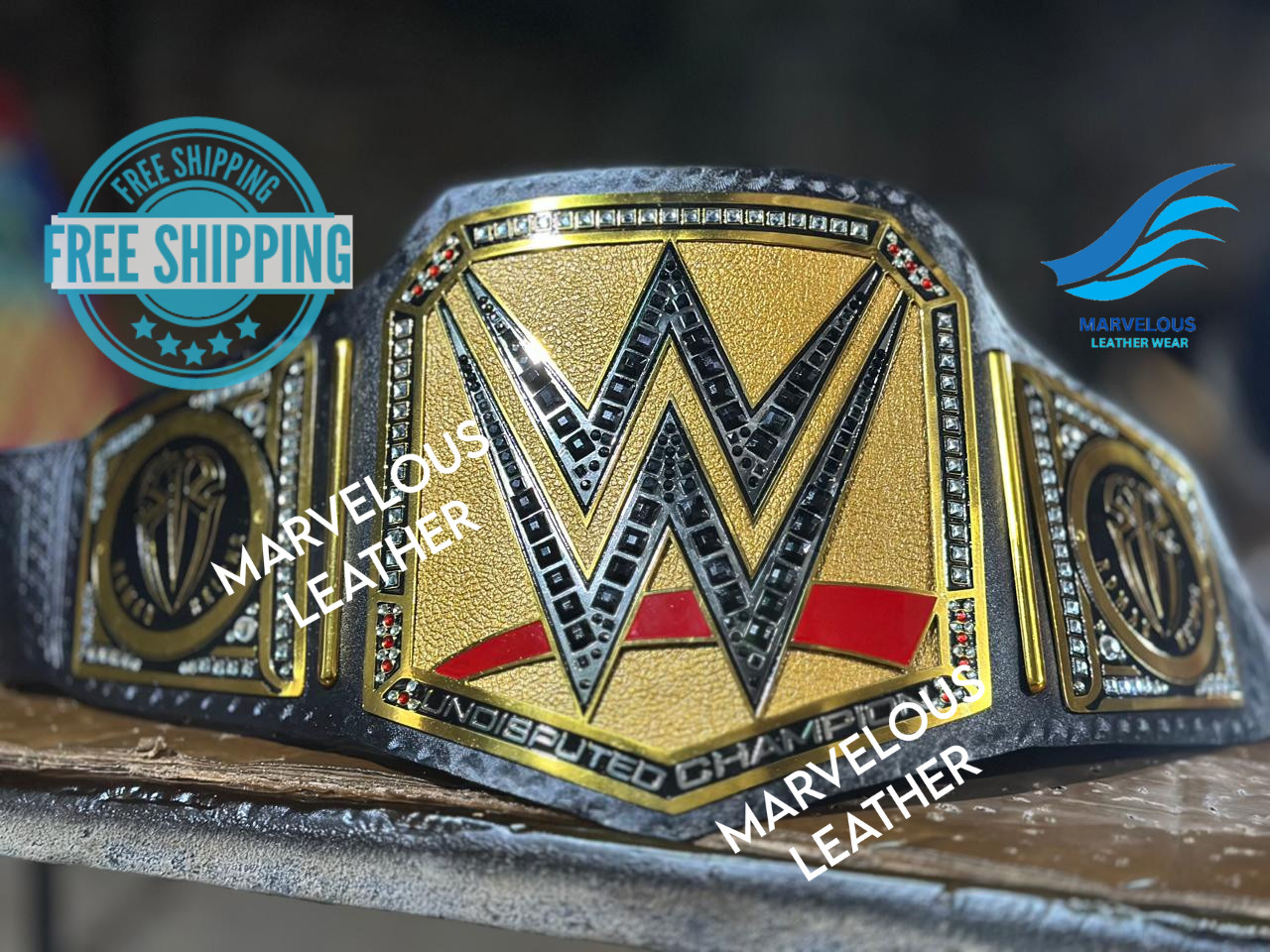 NEW UNIVERSAL UNDISPUTED CHAMPIONSHIP TITLE BELT 2MM BRASS ADULT SIZE REPLICA
