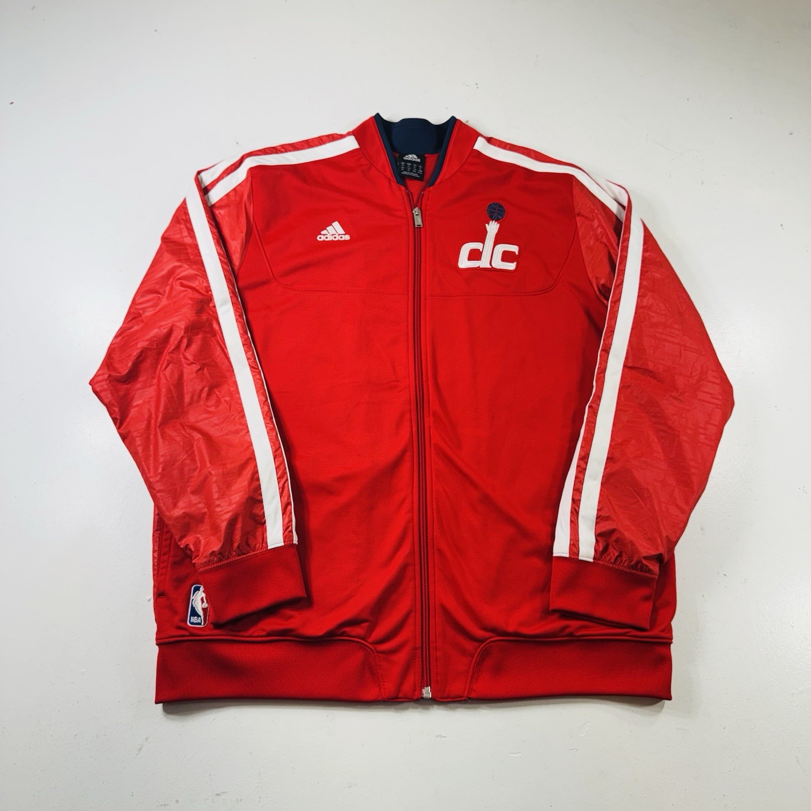 Washington Wizards Jacket Mens XL Red NBA Basketball Adidas Full Zip Warm Up