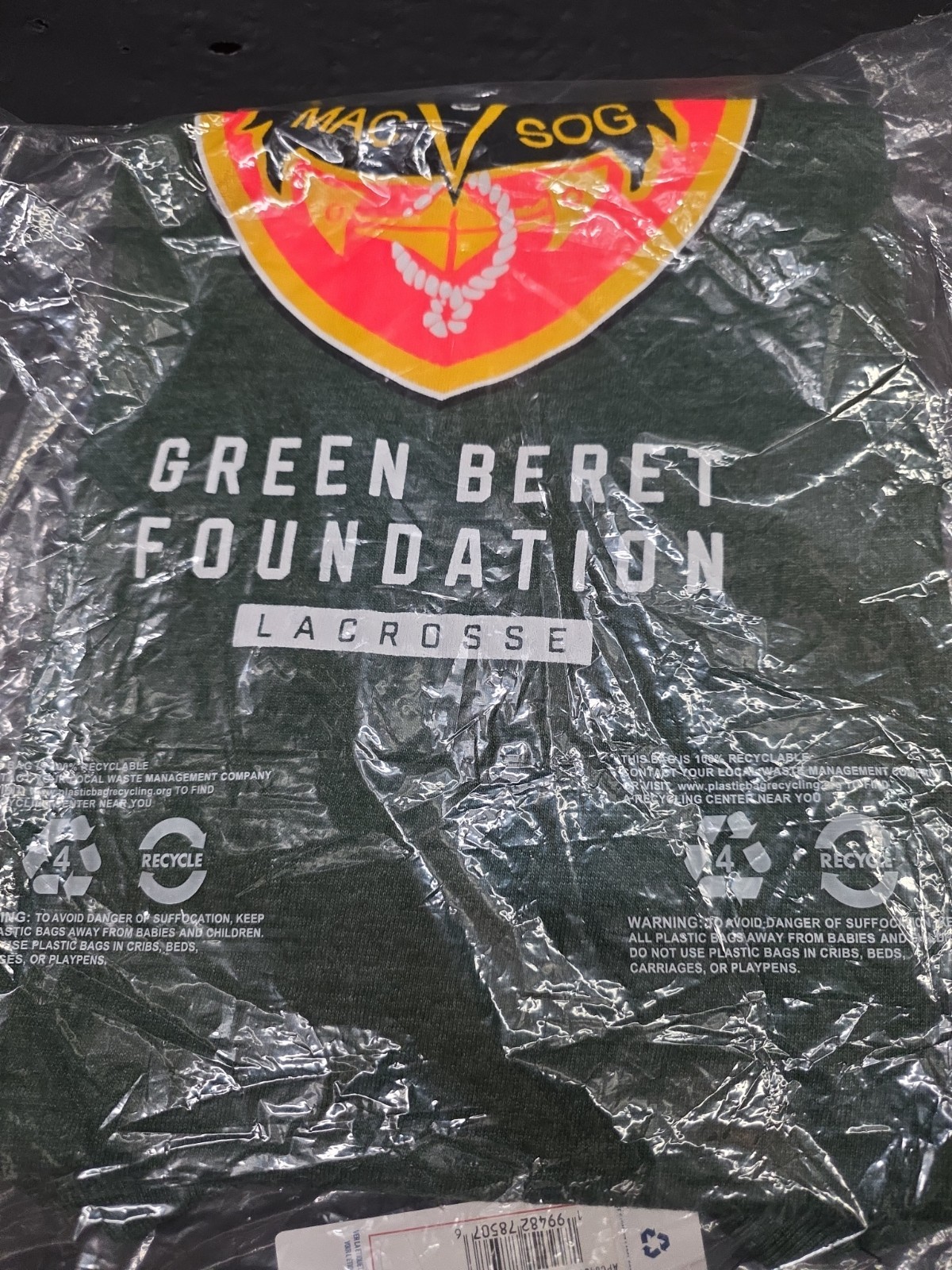 Champion PLL Premier Lacrosse League Green Beret Foundation Logo T-shirt New S