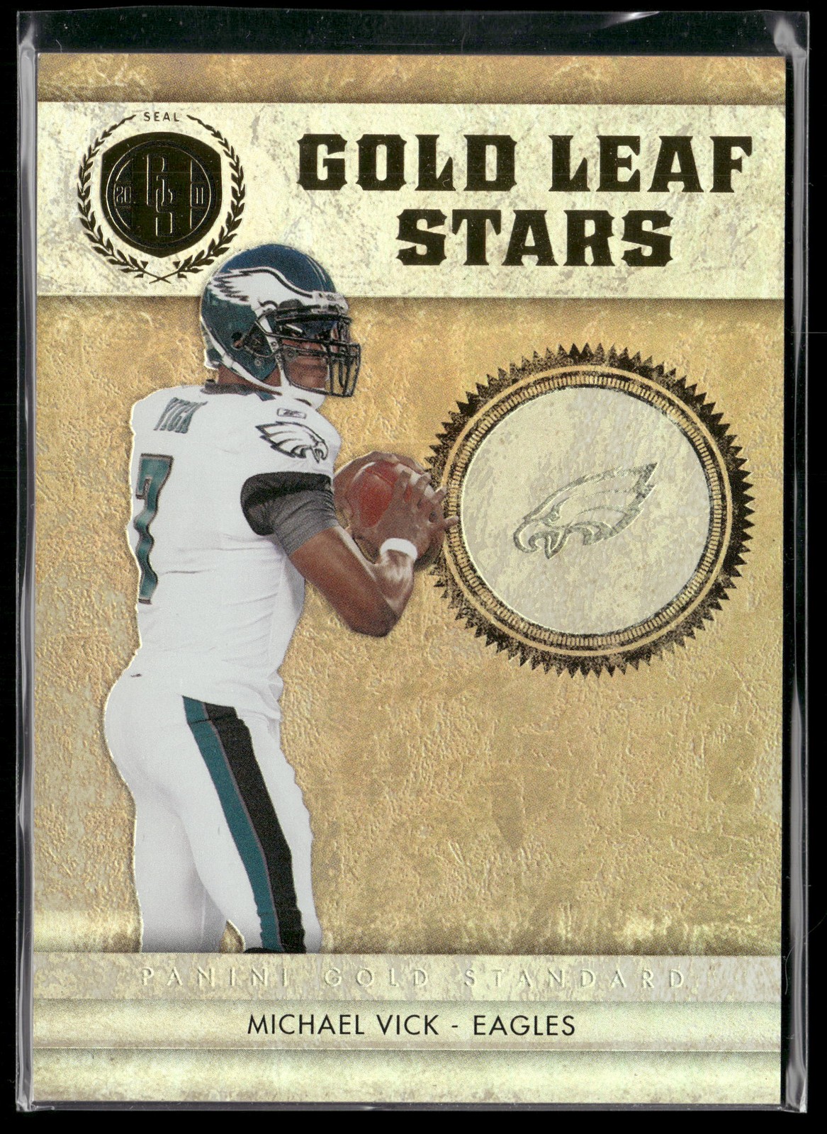 2011 Panini Gold Standard #4 Michael Vick Gold Leaf Stars #/299 Eagles