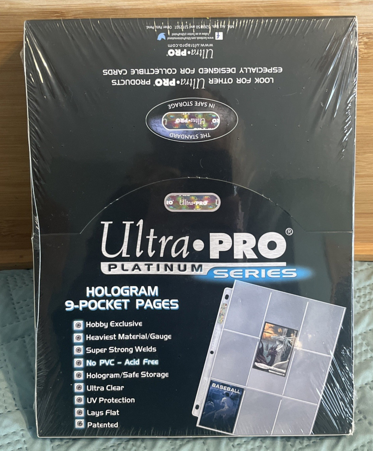 100 Ultra Pro 9-Pocket Platinum Card Storage Pages Sheets Trading Sports Pages