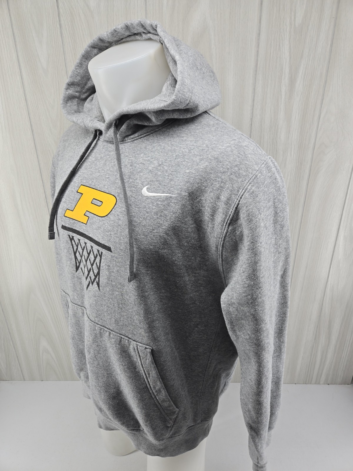 Nike Purdue Boilermakers Gray Hoodie Fleece Sweatshirt Hoodie Men’s LARGE