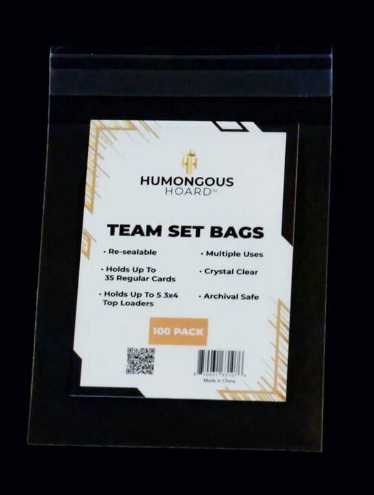 100 Resealable Archival Team Set Bags Long Term Anti Scratch Sleeves Hold 3×4 TL