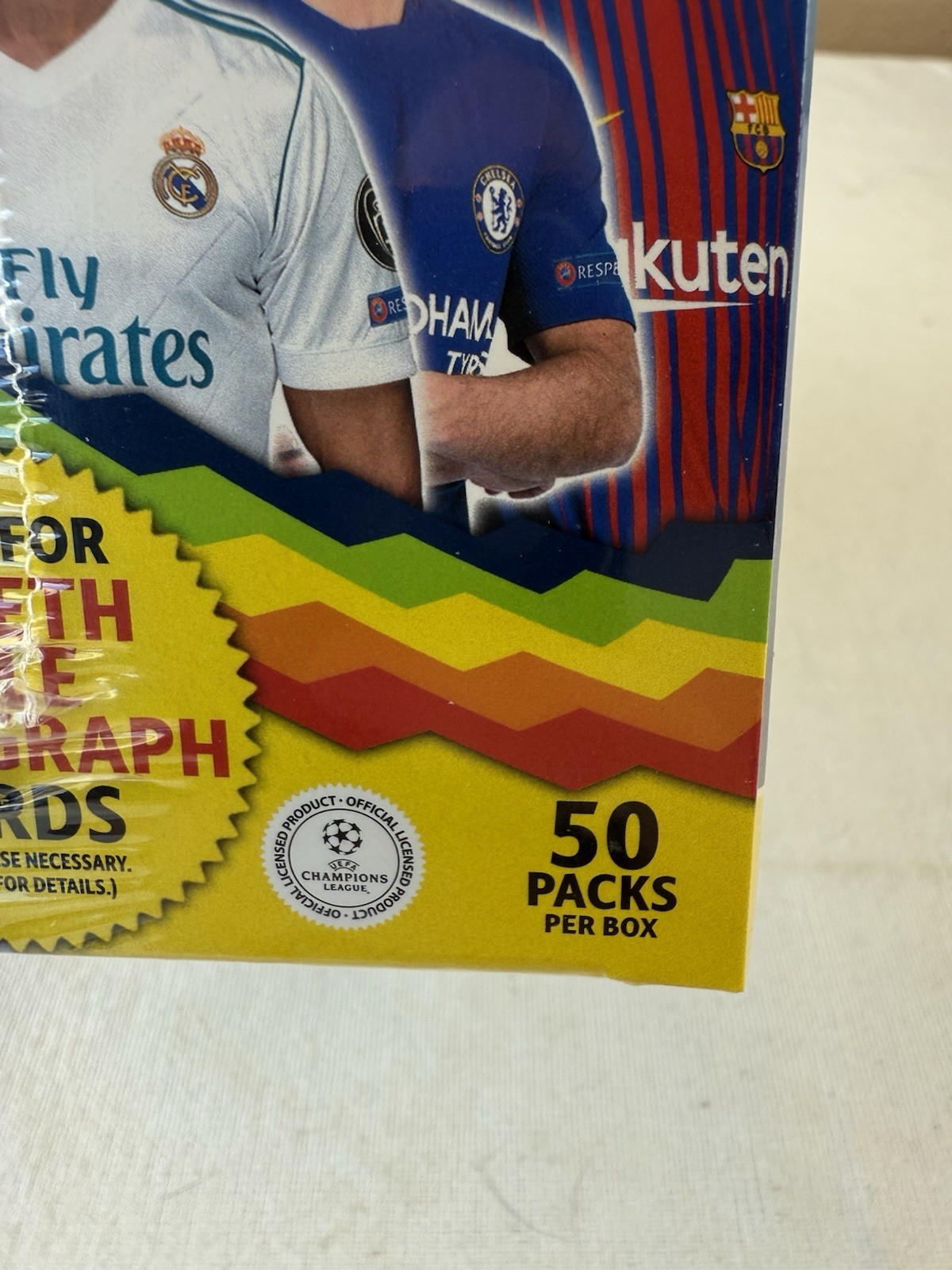 2017/18 Topps Match Attax Champions League Soccer MASSIVE 50 Pack Box-300 Cards!