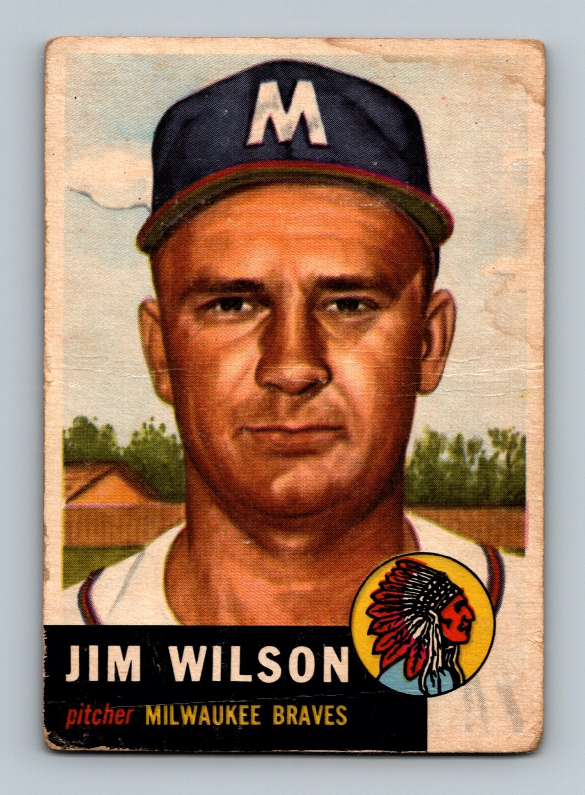 1953 Topps #208 Jim Wilson LOW GRADE Baseball Card [A1]