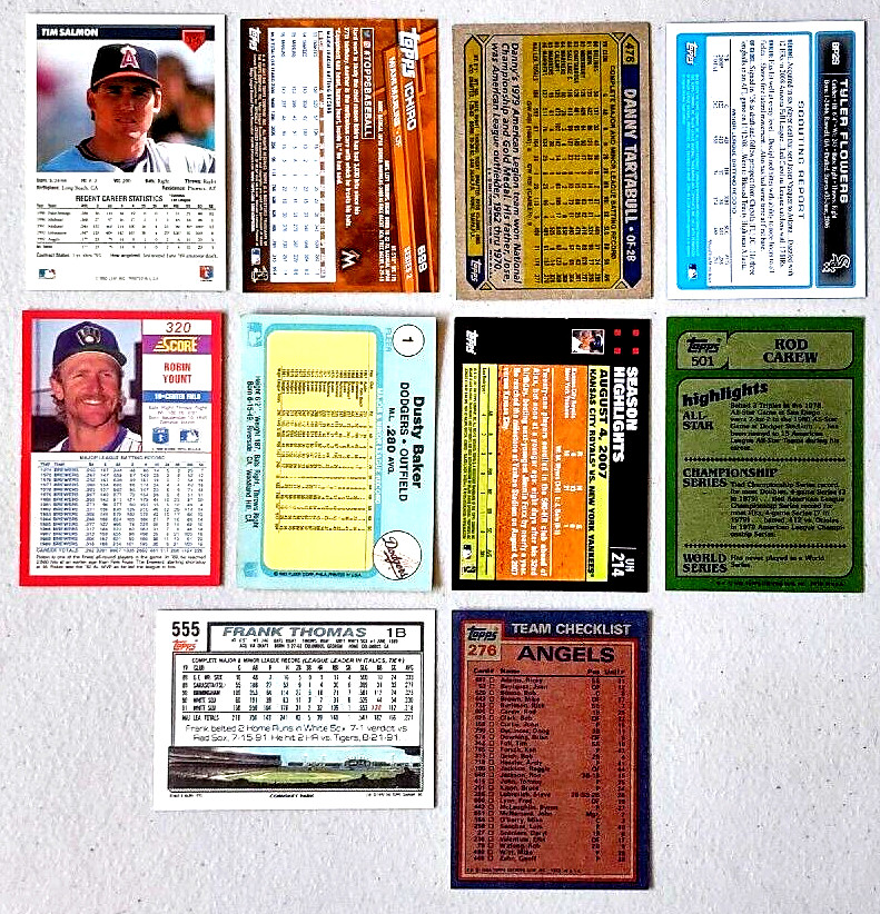 Baseball Card Lot Of 10 1980’s-2000’s All Stars Rookies HOF Players Inserts #204