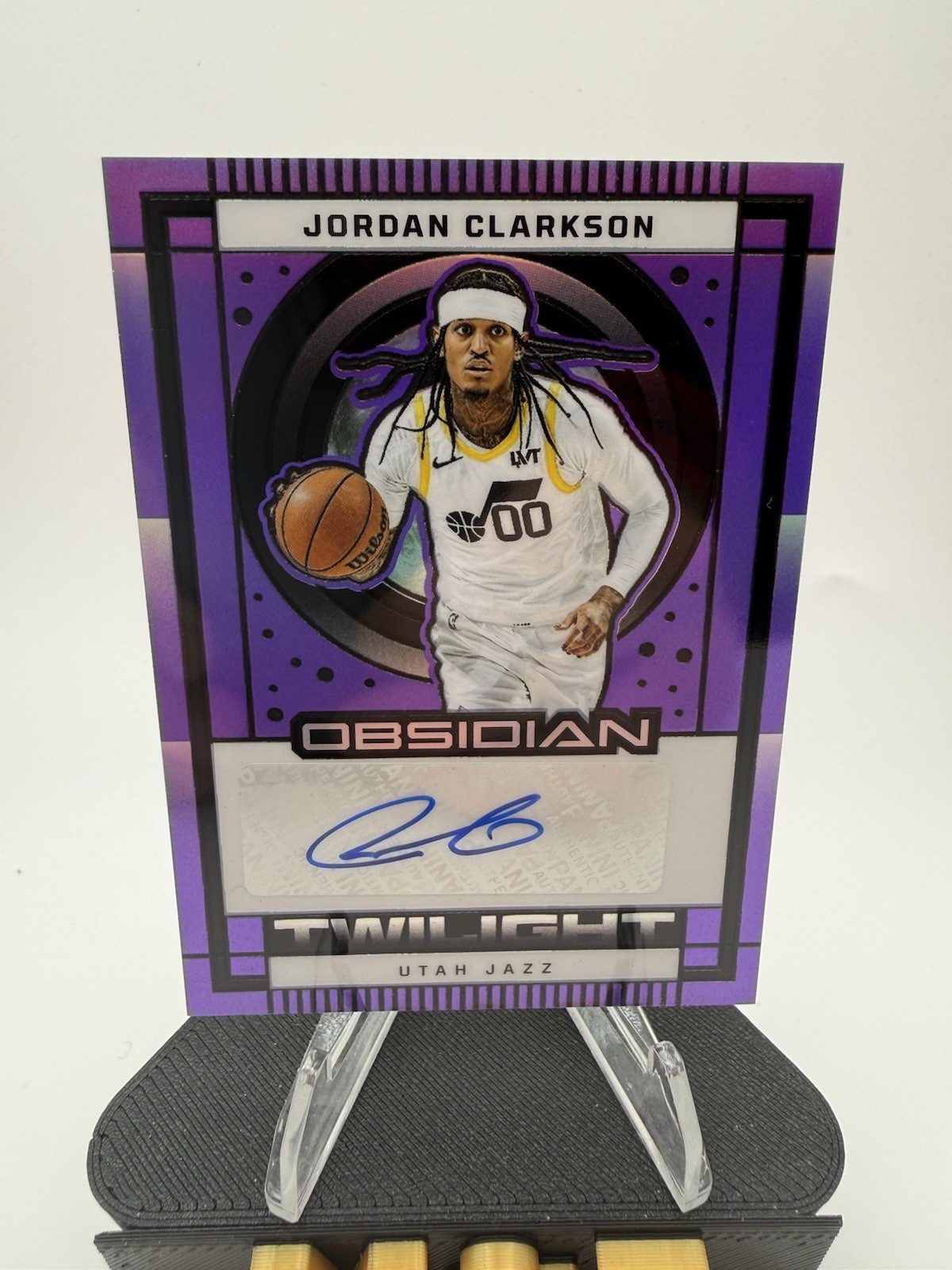 2024-25 Obsidian Jordan Clarkson Twilight Auto Autograph Purple #/49 – Jazz