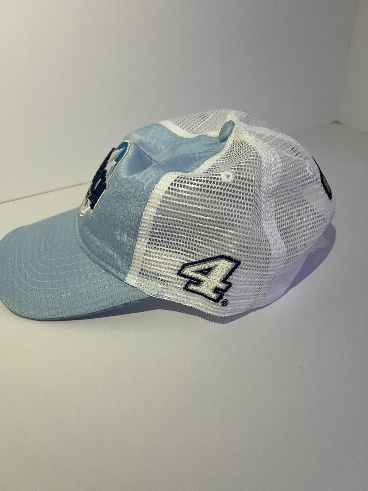 Busch Light Hat NASCAR Racing Stewart Hass #4 Blue Blue Mesh Mens SnapBack New