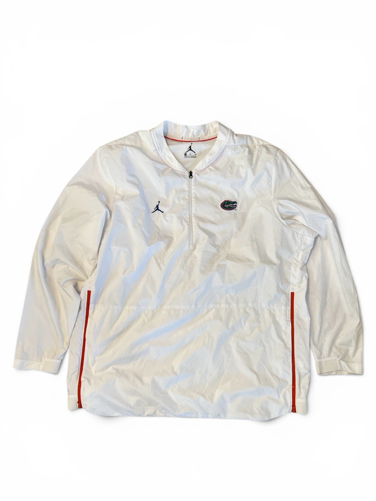 Nike Jordan Men’s White Florida Gators Coaches Half Zip Jacket Size 3XL