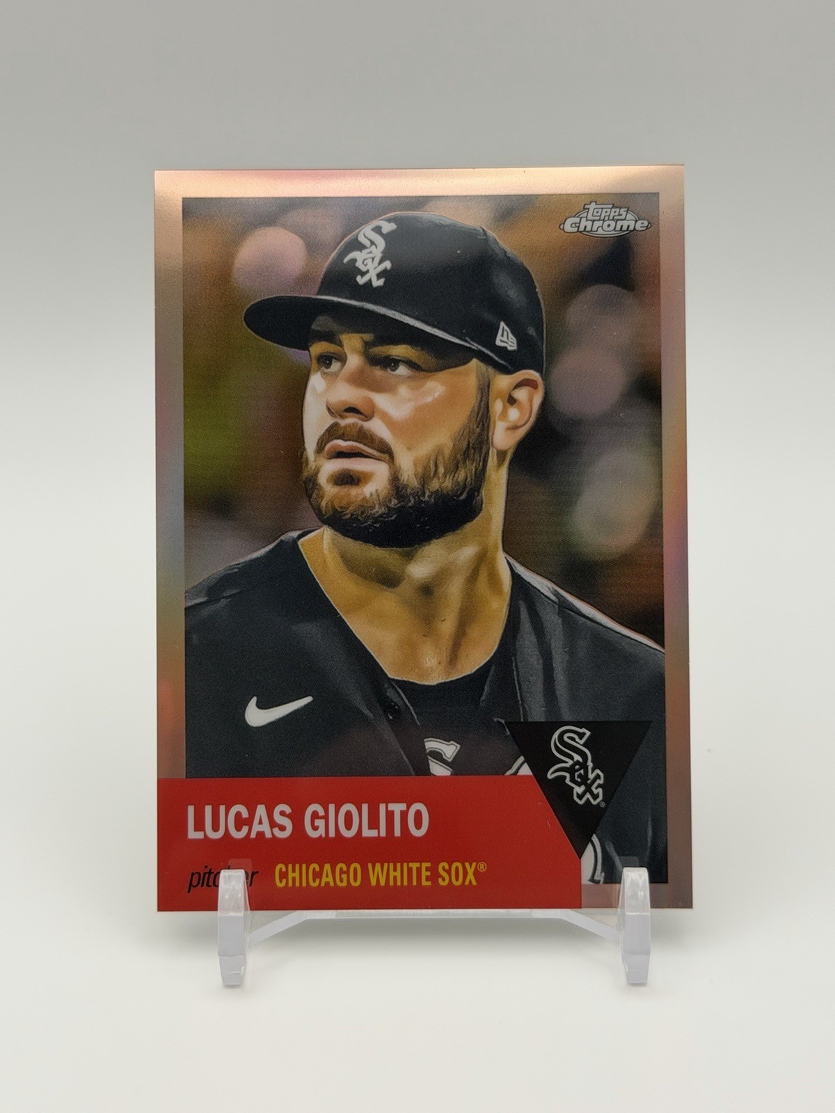 2022 Topps Chrome Platinum Lucas Giolito #417 Rose Gold Refractor White Sox /75