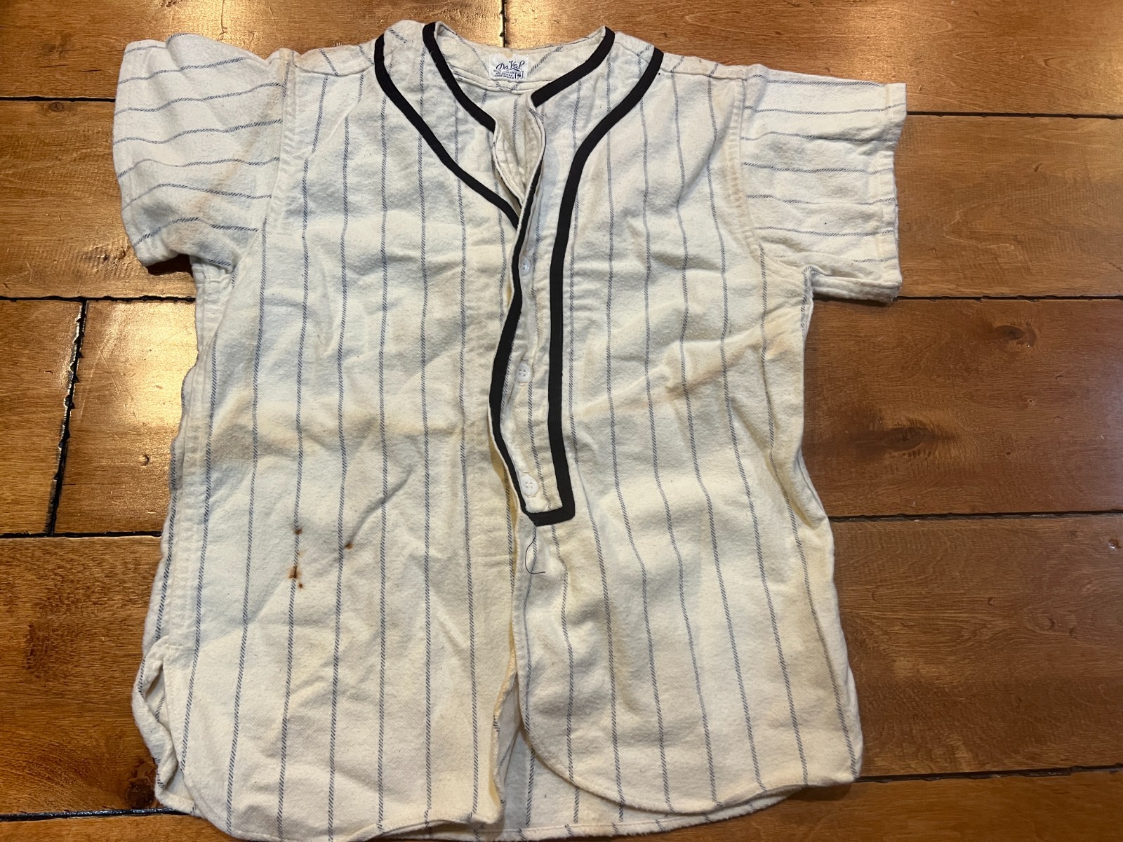 Rare- 1950’s DaVal- Vintage Flannel Little League Baseball Jersey YOUTH SZ SMALL
