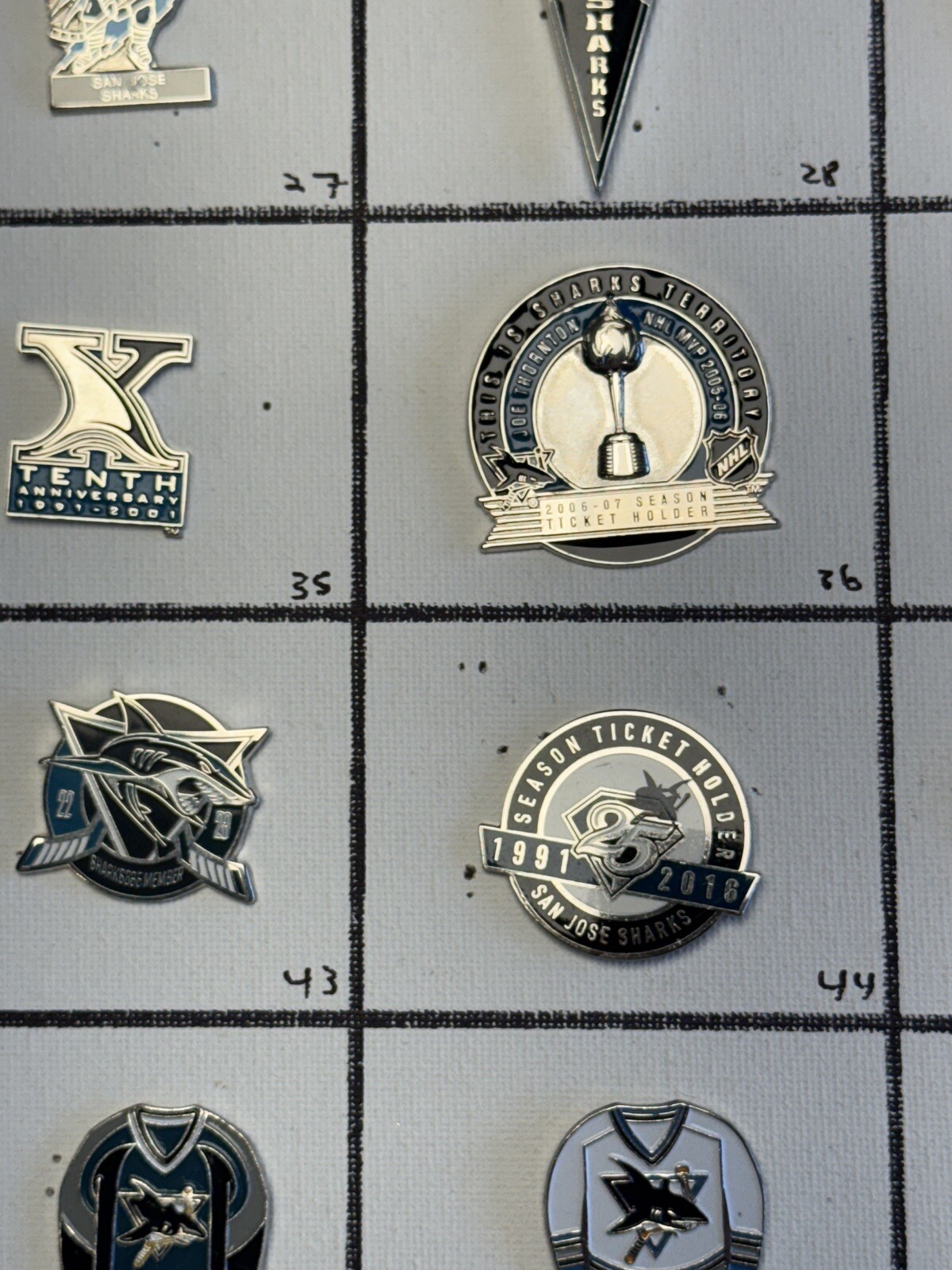 San Jose Sharks NHL Ice Hockey Lapel Pins; You Pick! Volume Discount