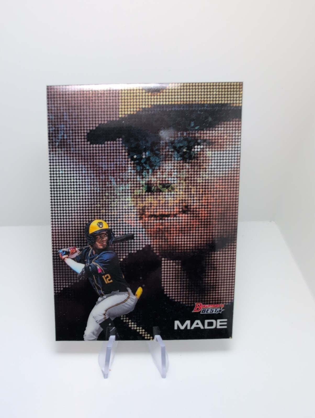 2025 Bowman’s Best Jesus Made Mini-Diamond Pixel Portraits P-17 Brewers