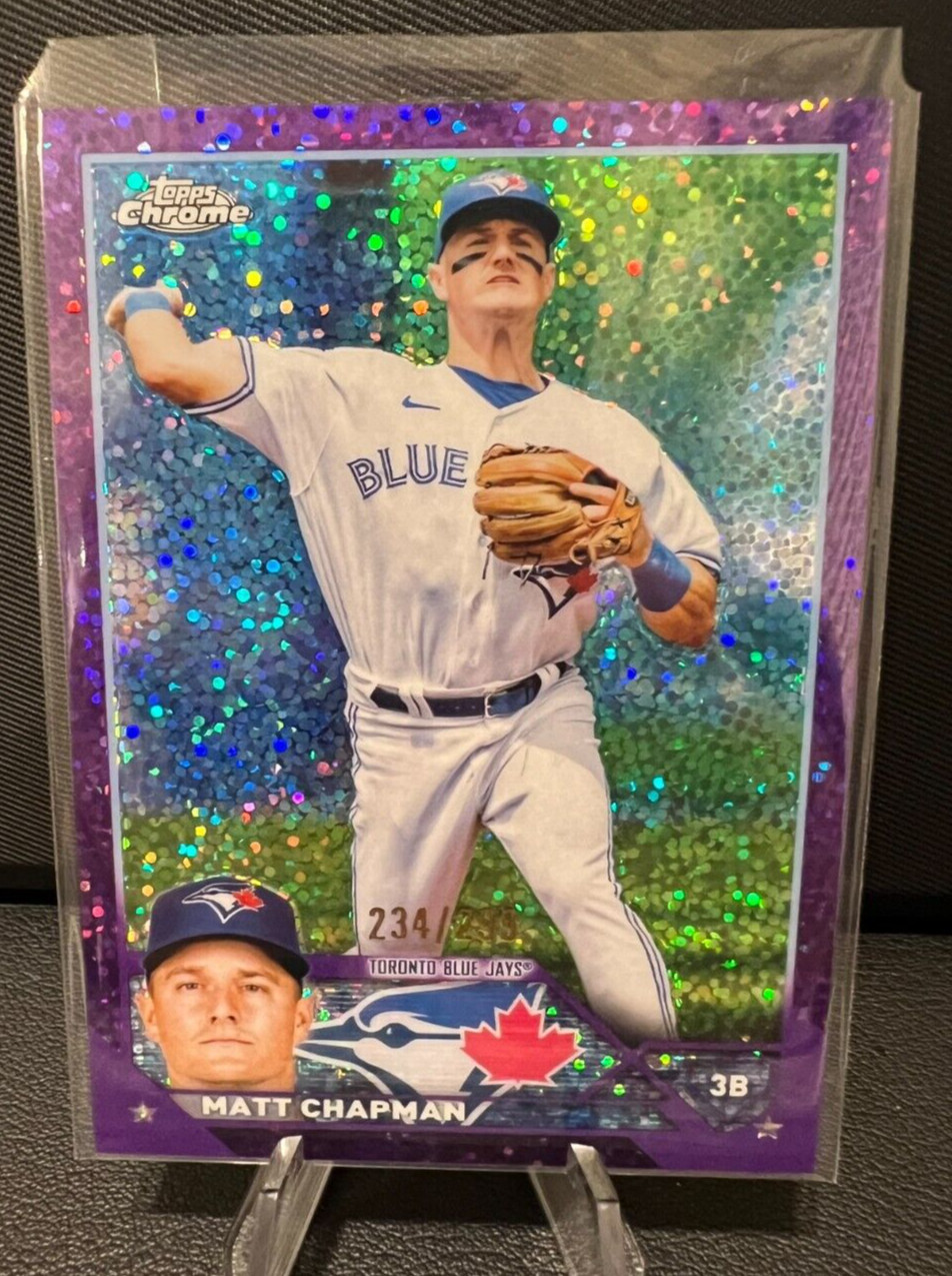 2023 Topps Chrome Matt Chapman Purple Speckle Refractor /299