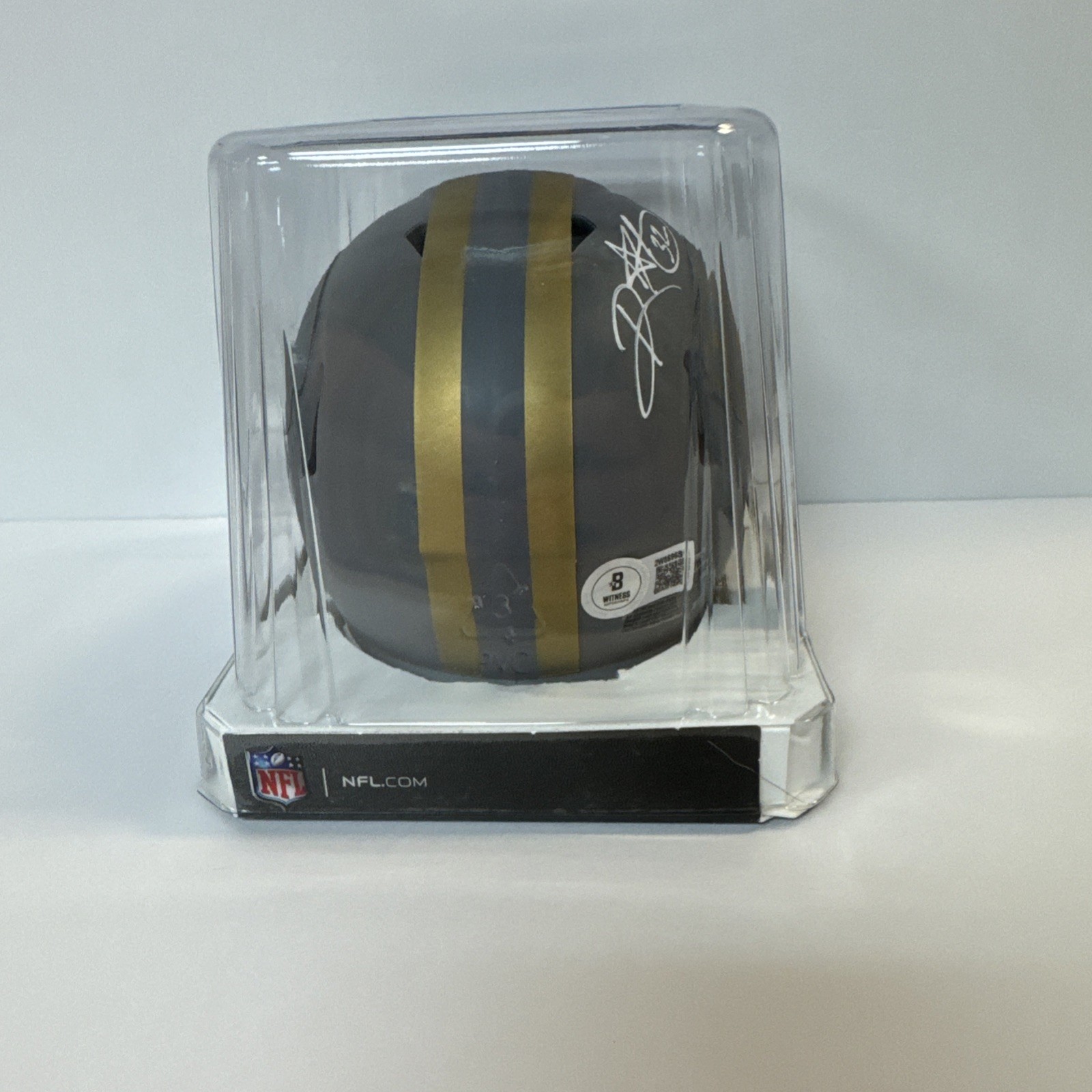 Ricky Watters #32 Signed San Francisco 49ers Slate Mini Helmet & Beckett Witness