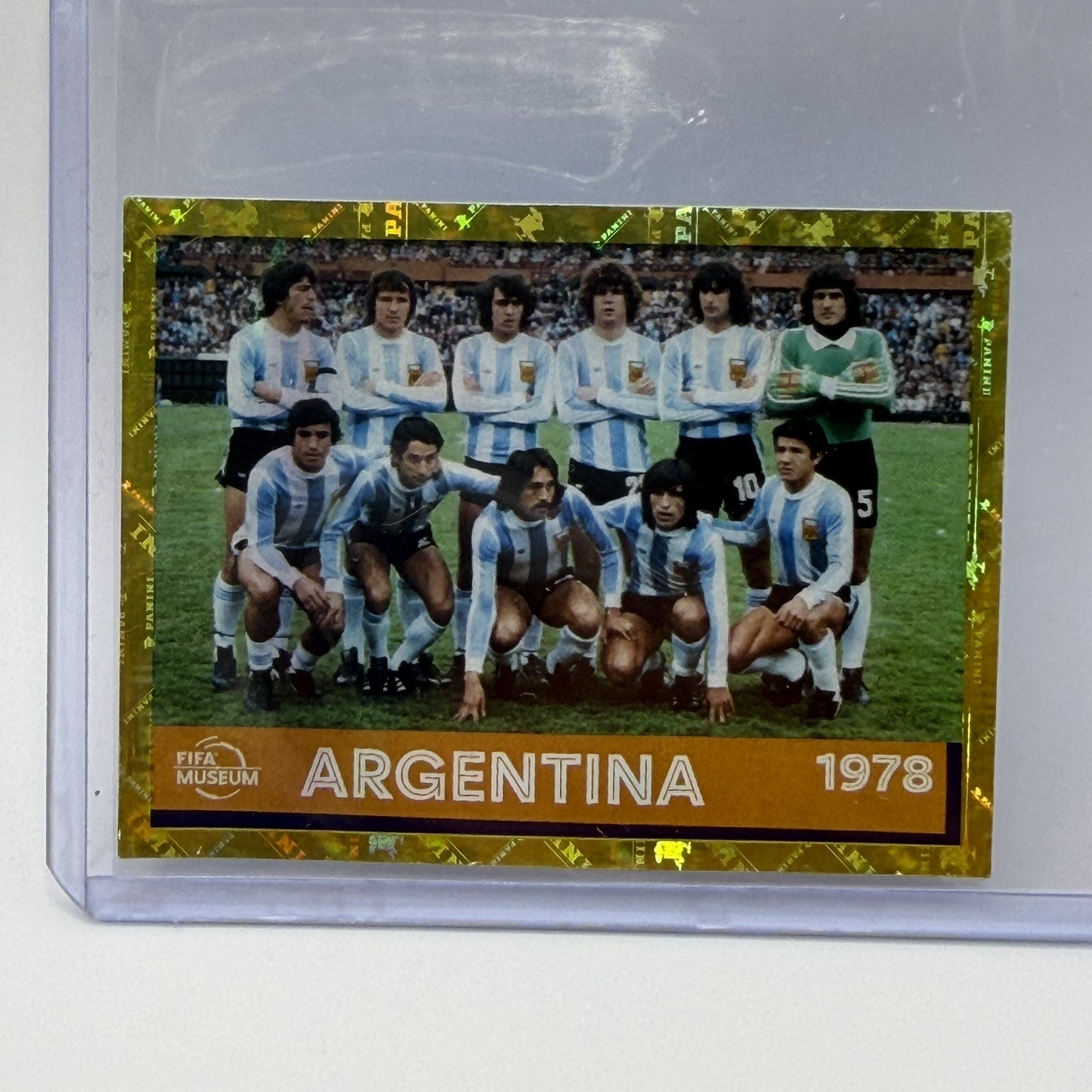 Panini 2022 FIFA World Cup Qatar Sticker Gold Foil 1978 Argentina Team FWC24