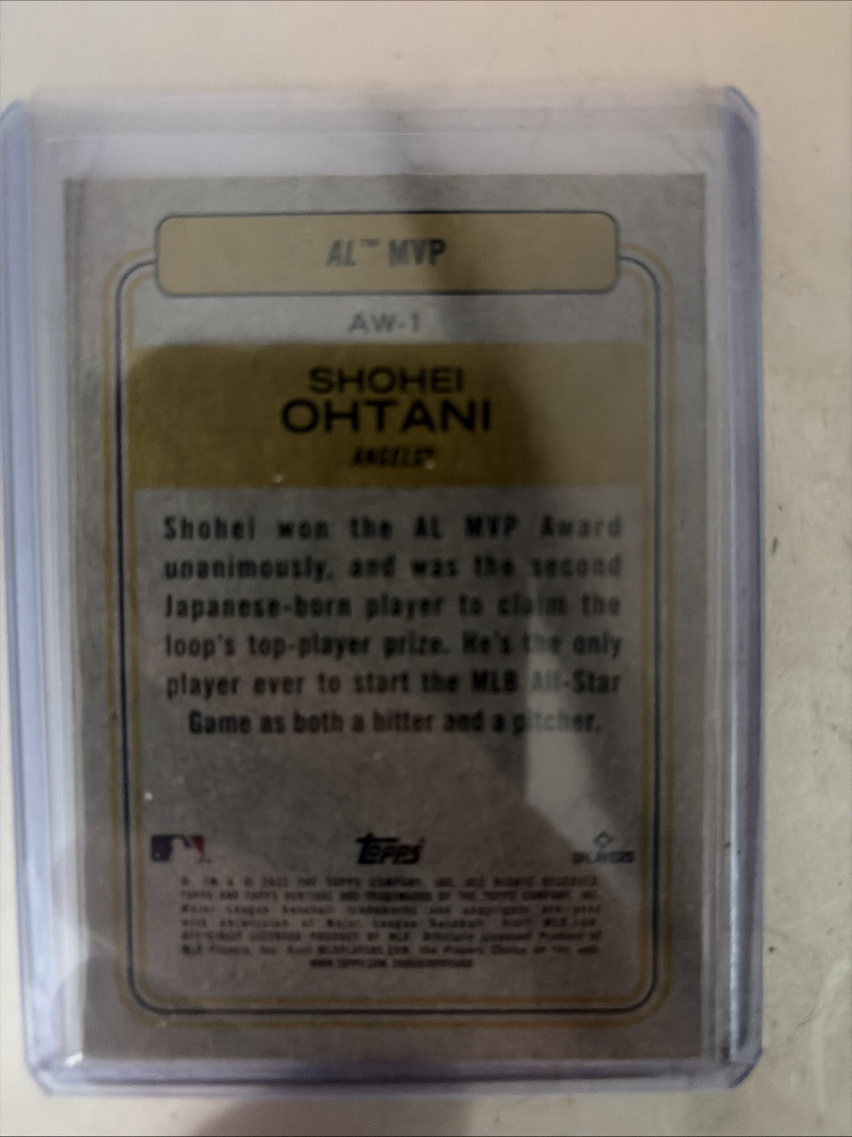 2022 Topps Heritage High Number – Award Winners Shohei Ohtani #AW-1