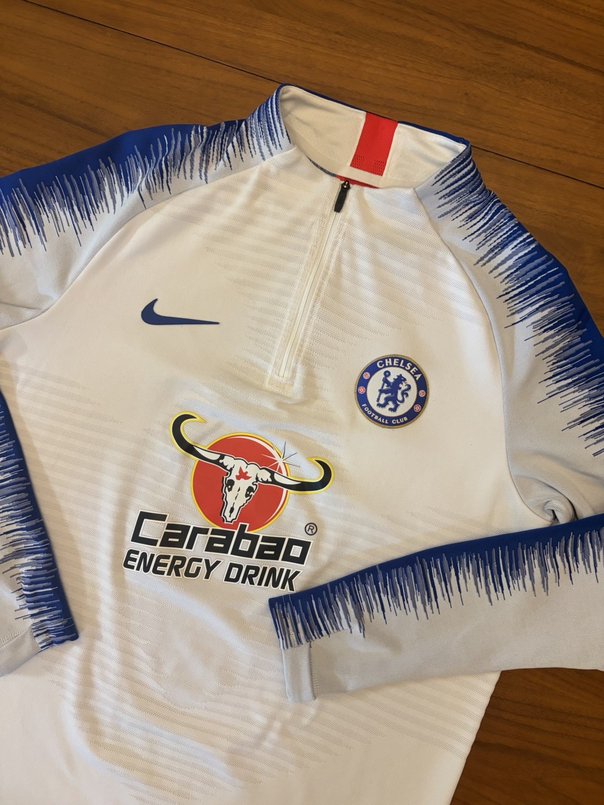 Chelsea FC Nike VaporKnit 1/4 Zip Mens L 2018/2019 Strike Drill Training Soccer