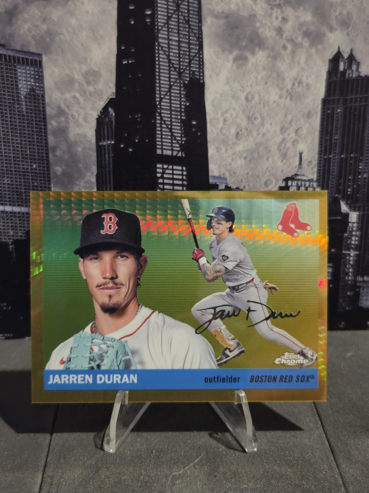 2025 TOPPS CHROME PLATINUM JARREN DURAN #2 GOLD PRISM REFRACTOR SP