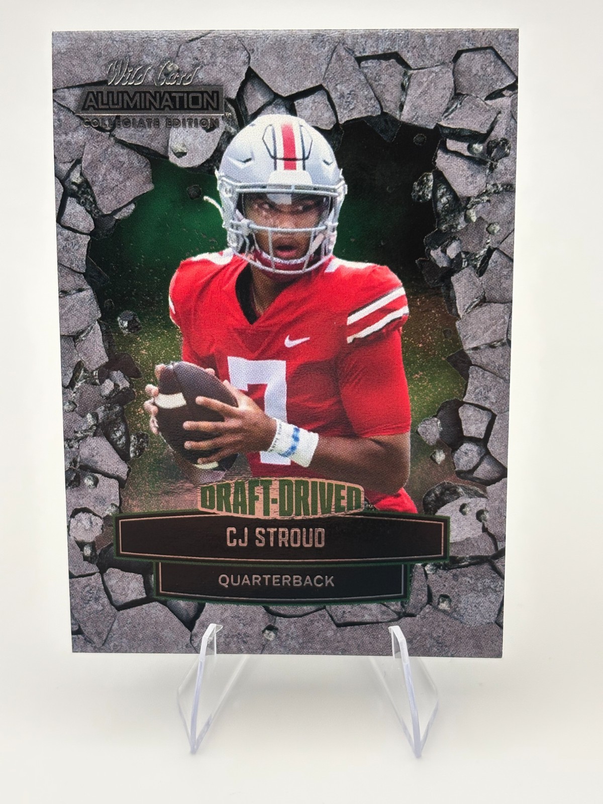 C.J. Stroud 2021 Wild Card Alumination Collegiate Draft-Driven Green #ANDD-7