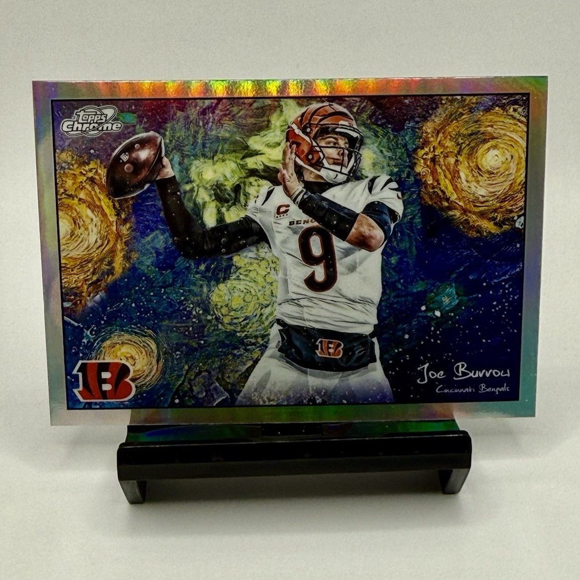 2025 Topps Chrome Cosmic #STN-13 Joe Burrow Stars In The Night Bengals