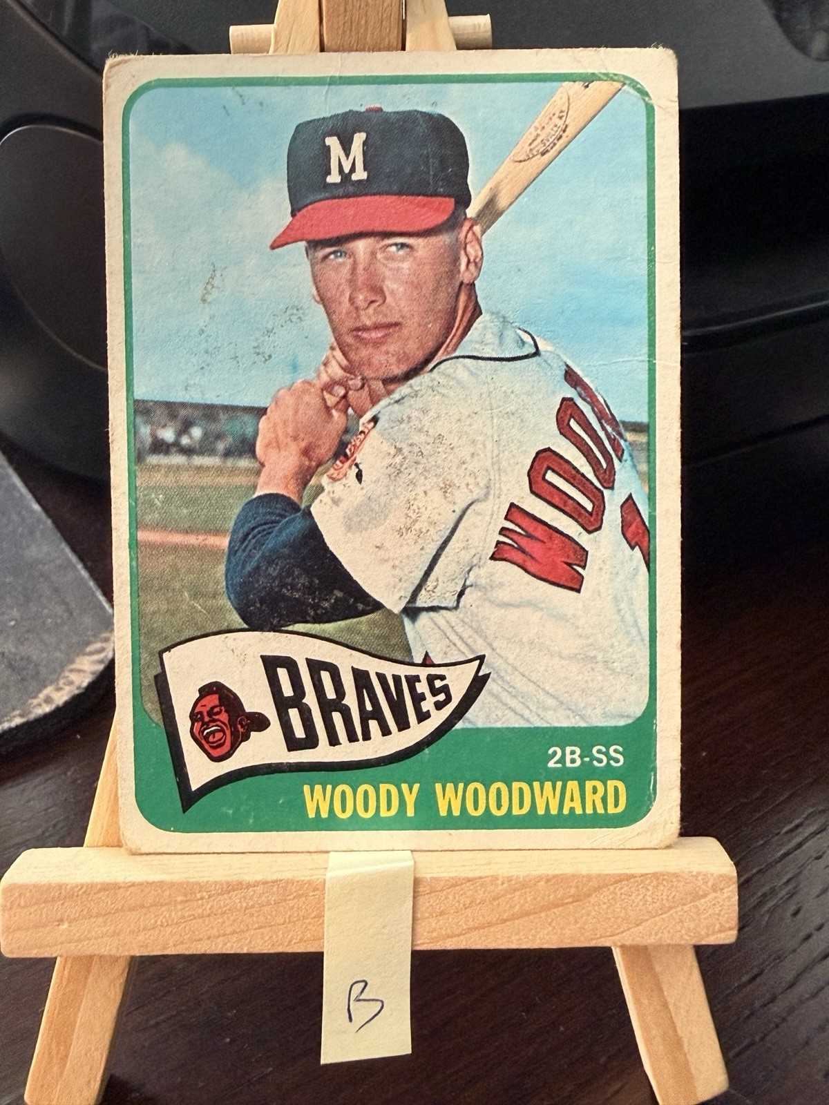 1965 Topps #487 Woody Woodward Milwaukee Braves – B