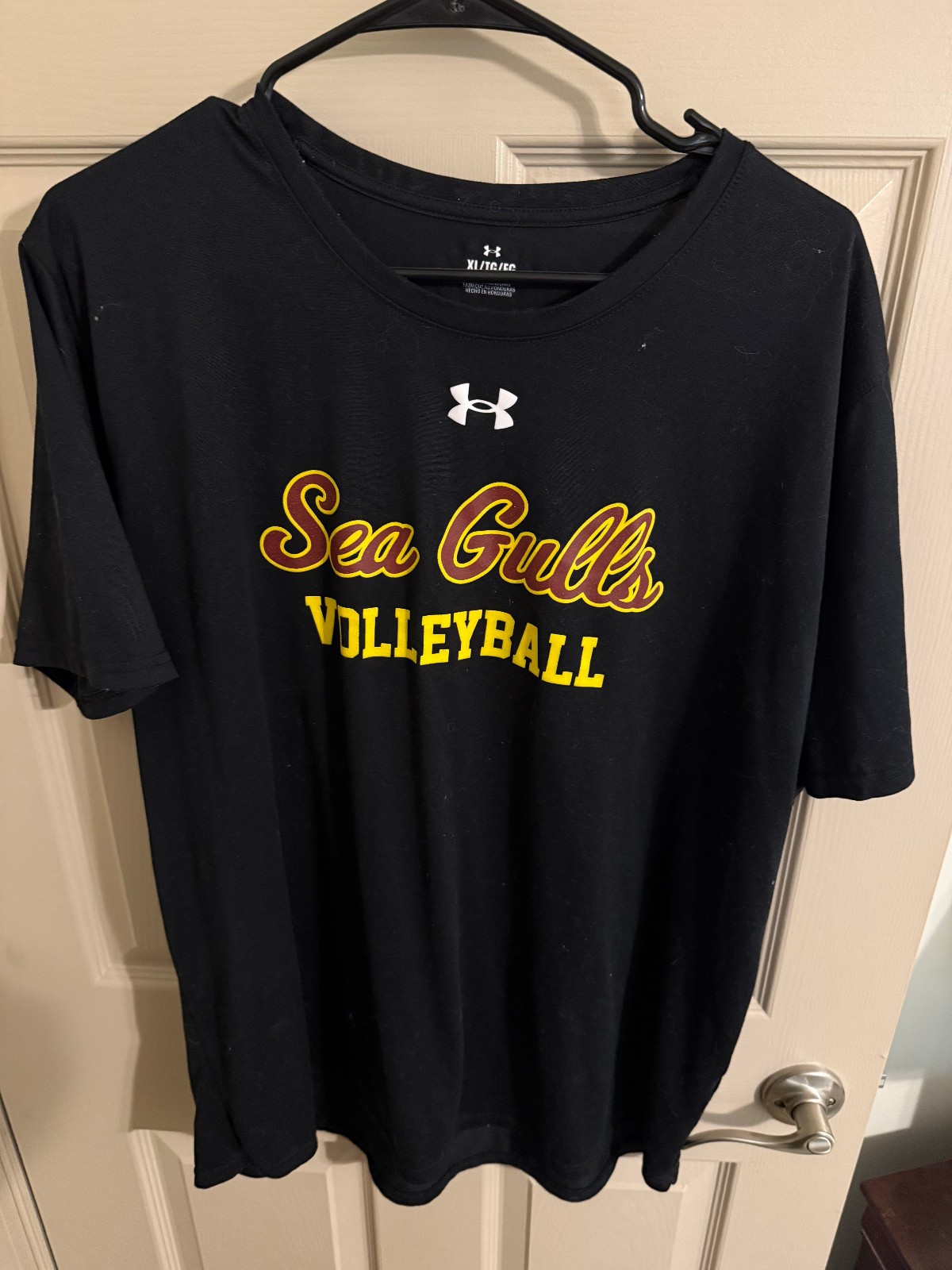 Salisbury Univ Sea Gulls NCAA Volleyball Black Under Armour T-Shirt Sz XL