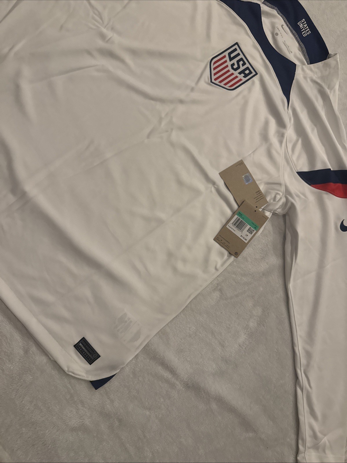 2022 Nike Men’s United States Home Long Sleeve Soccer Jersey XL US USMNT