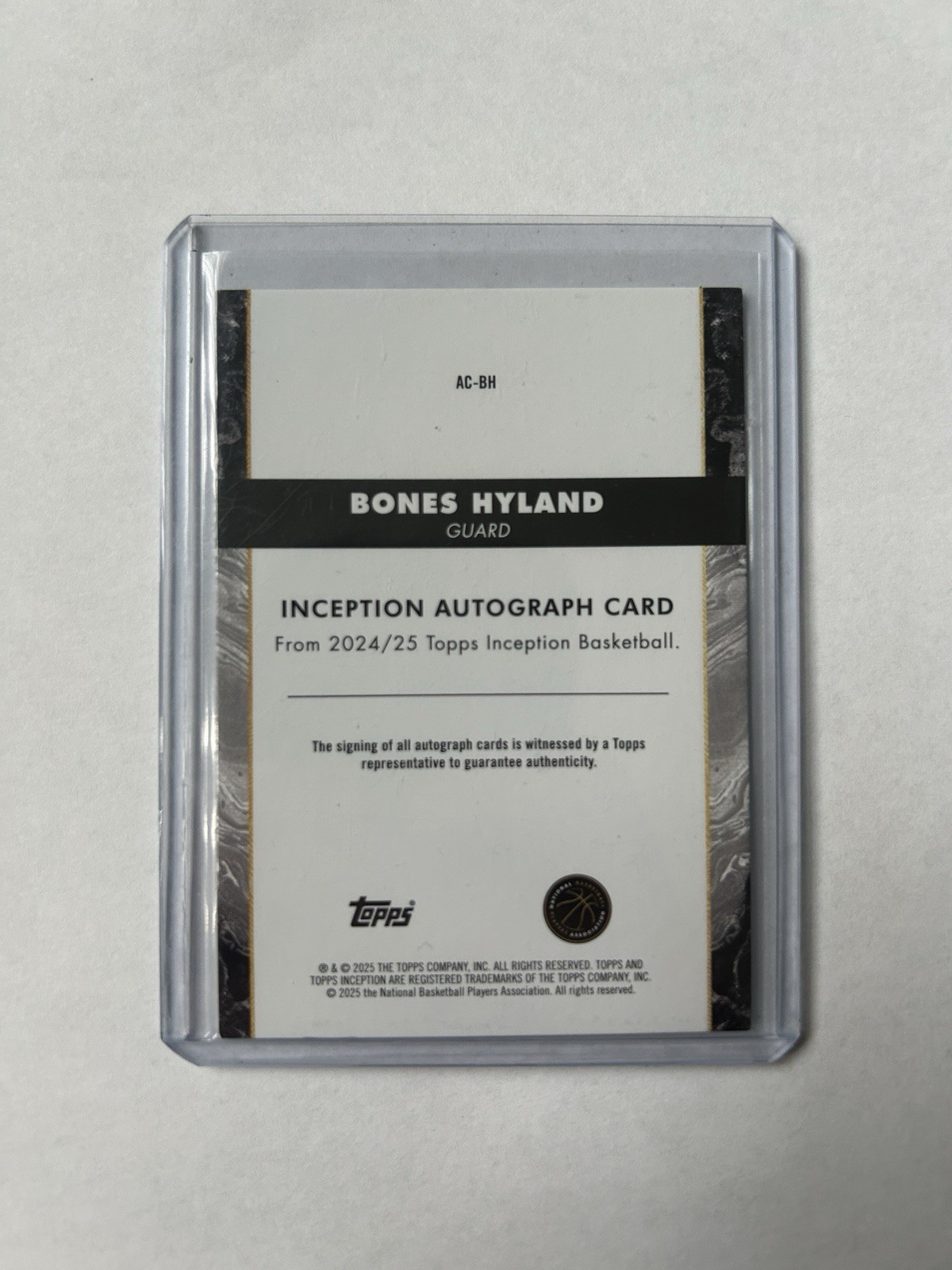 Topps 2024-25 Inception Bones Hyland Hard Signed Auto #AC-BH Clippers 22/50