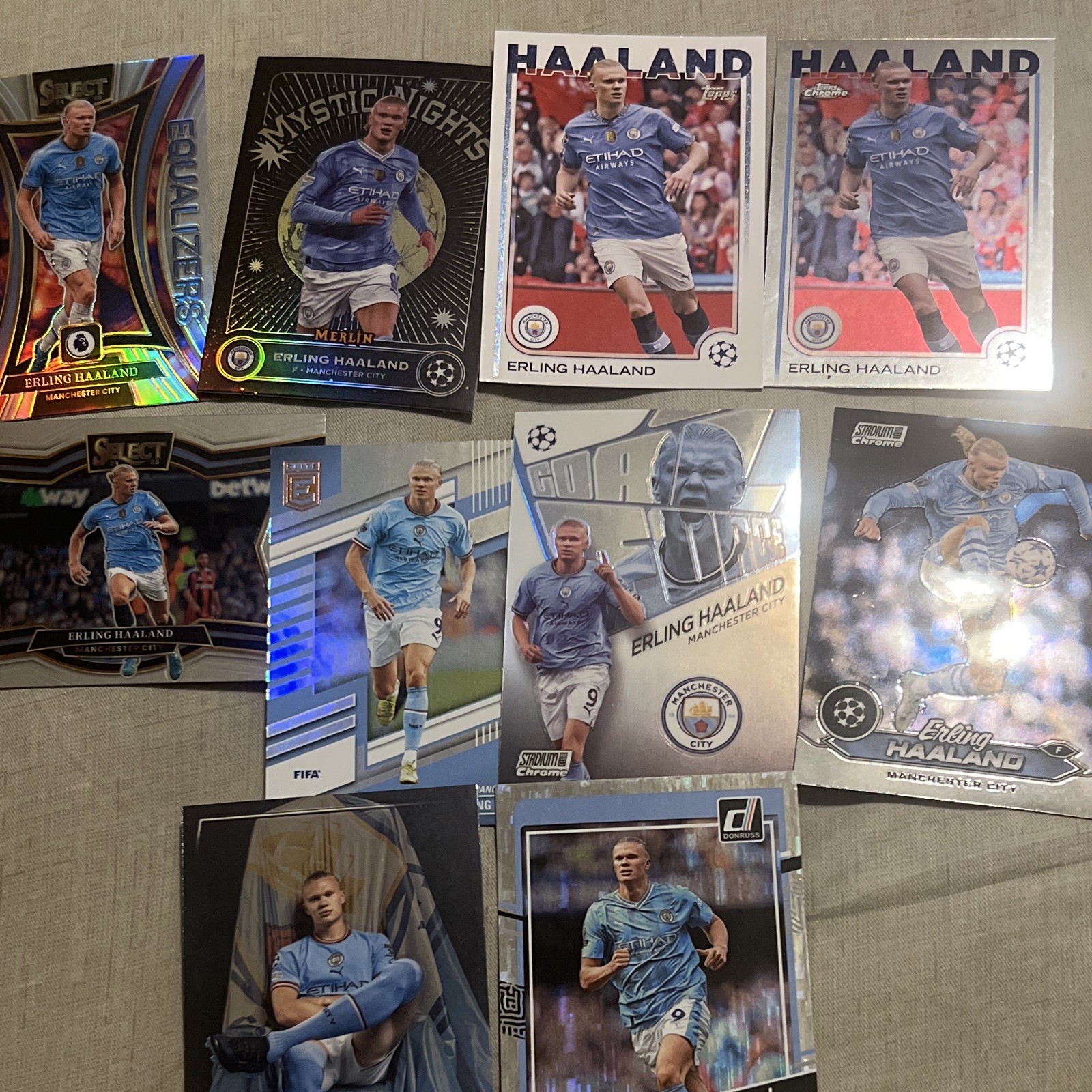 Topps Panini Erling Haaland Manchester City UEFA Champions League Lot 10 🇳🇴