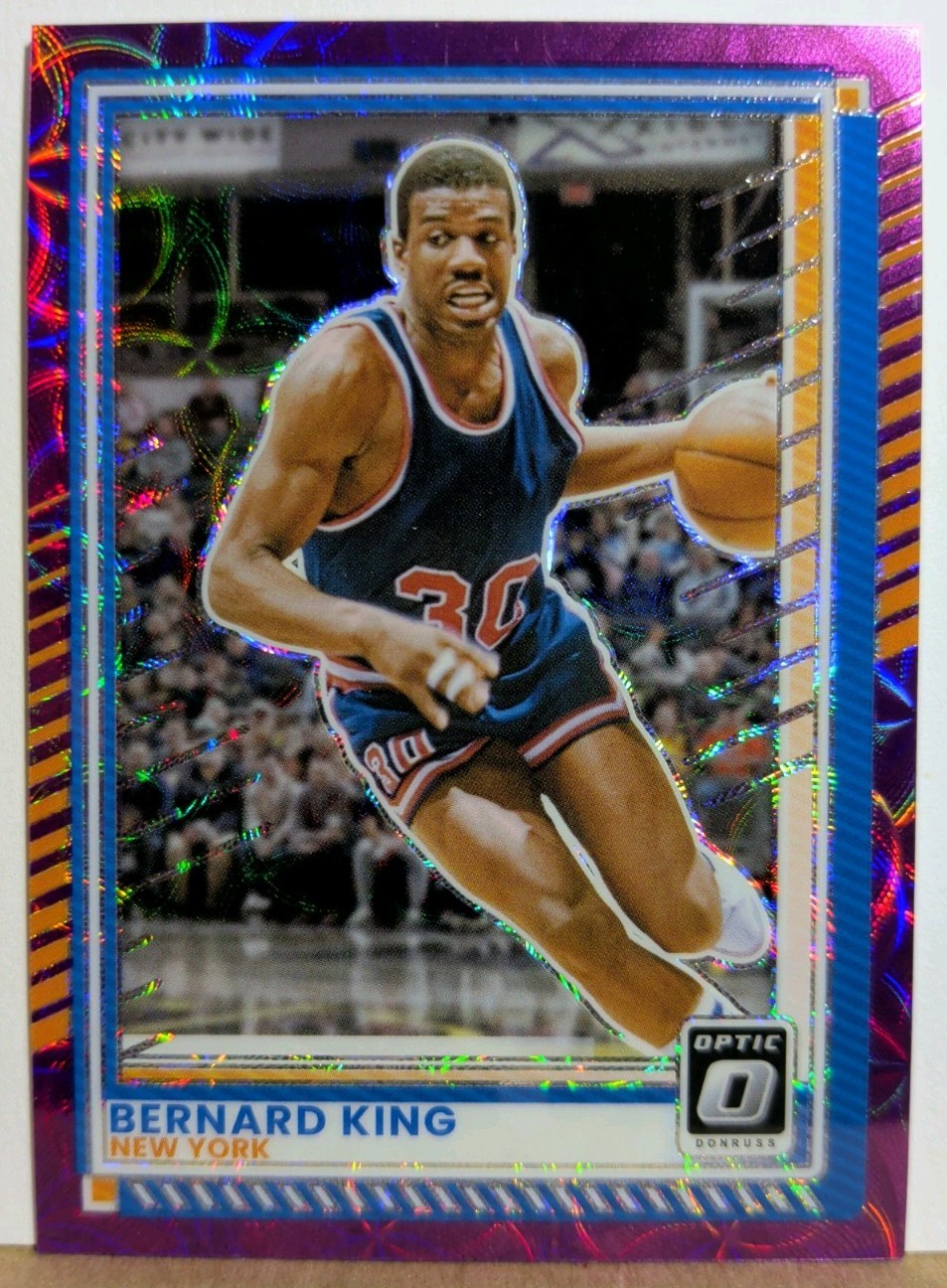 2025-25 Donruss Basketball Optic – Bernard King /75 Purple Scope Prizm NYC