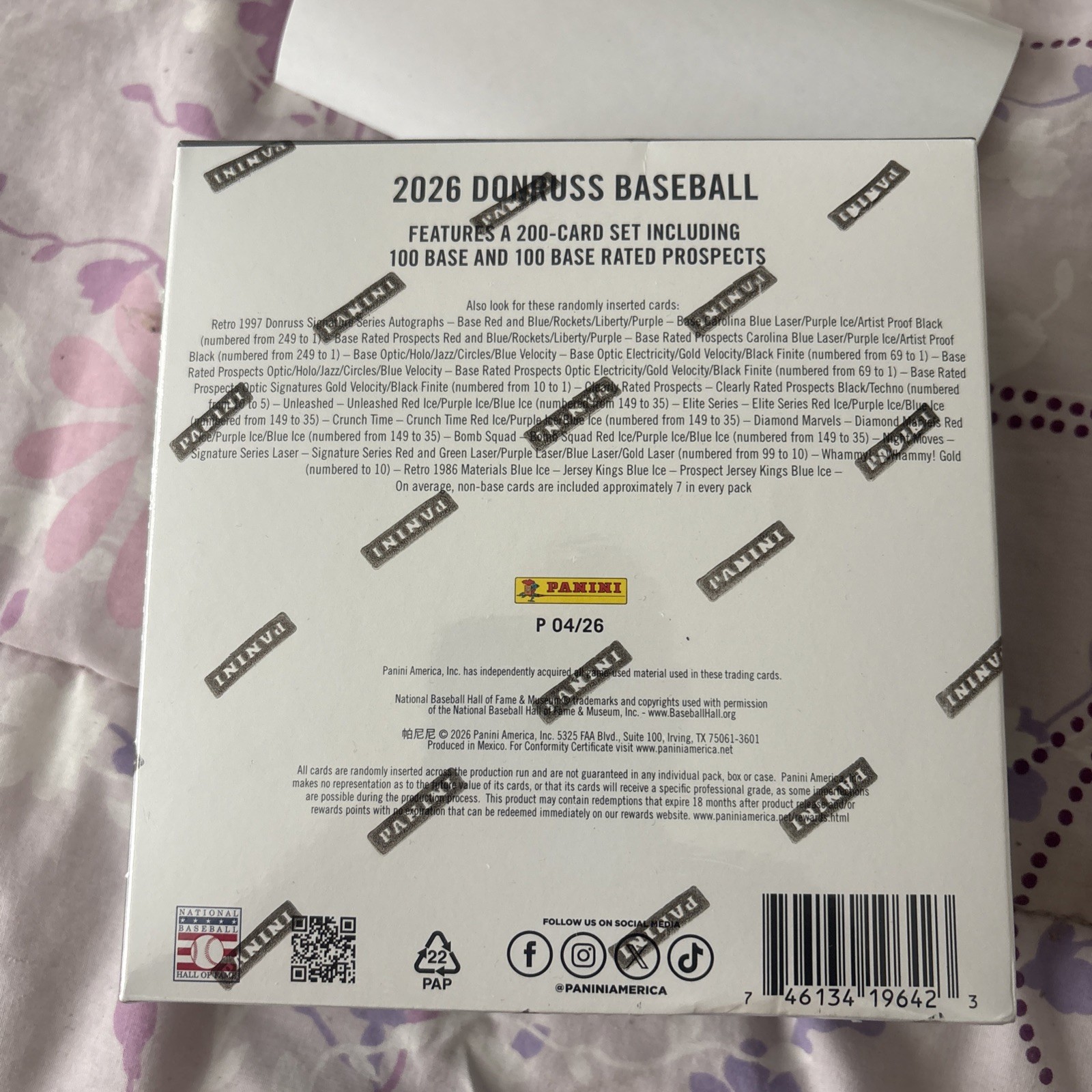 2026 Panini Donruss Baseball Factory Sealed Mega Box