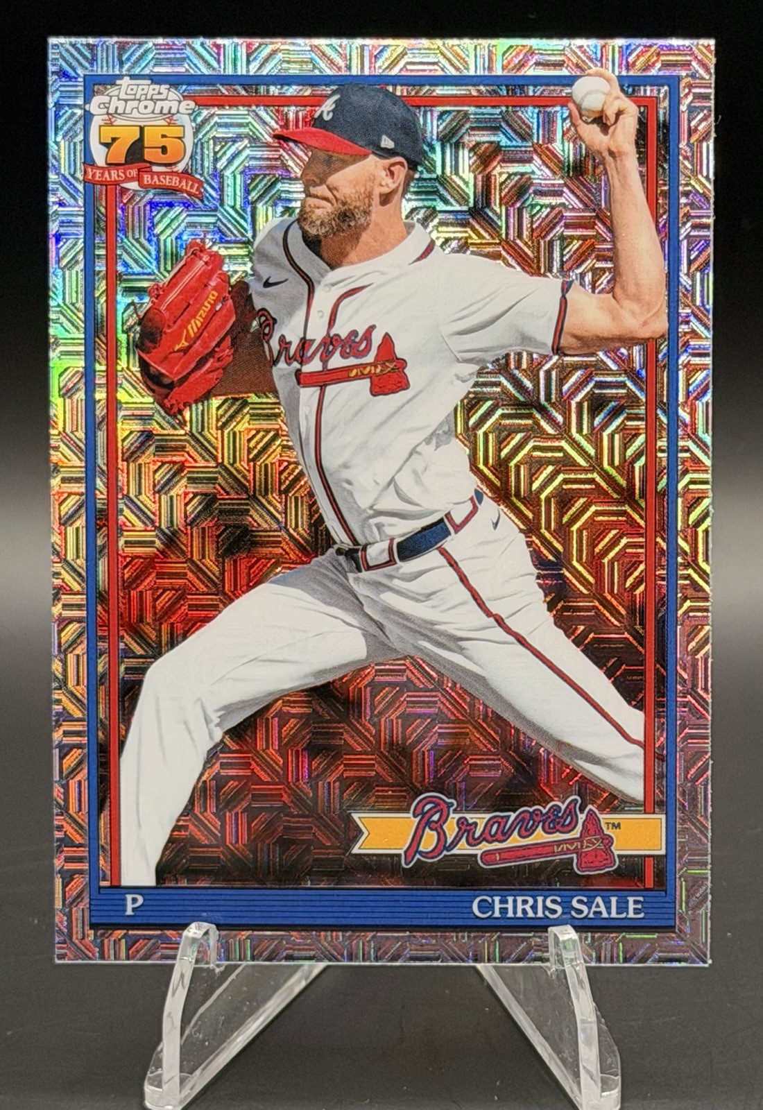 2026 Topps Series 2 Chris Sale Chrome Silver Pack Mojo #91C2-25 Braves