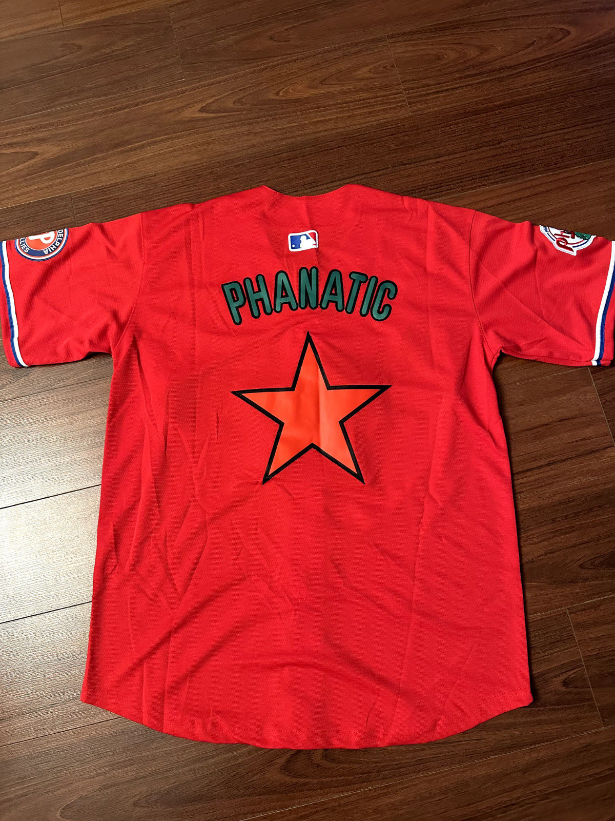 Red Men’s Philadelphia Phillies Philly Phanatic Stitched Jersey USA Seller